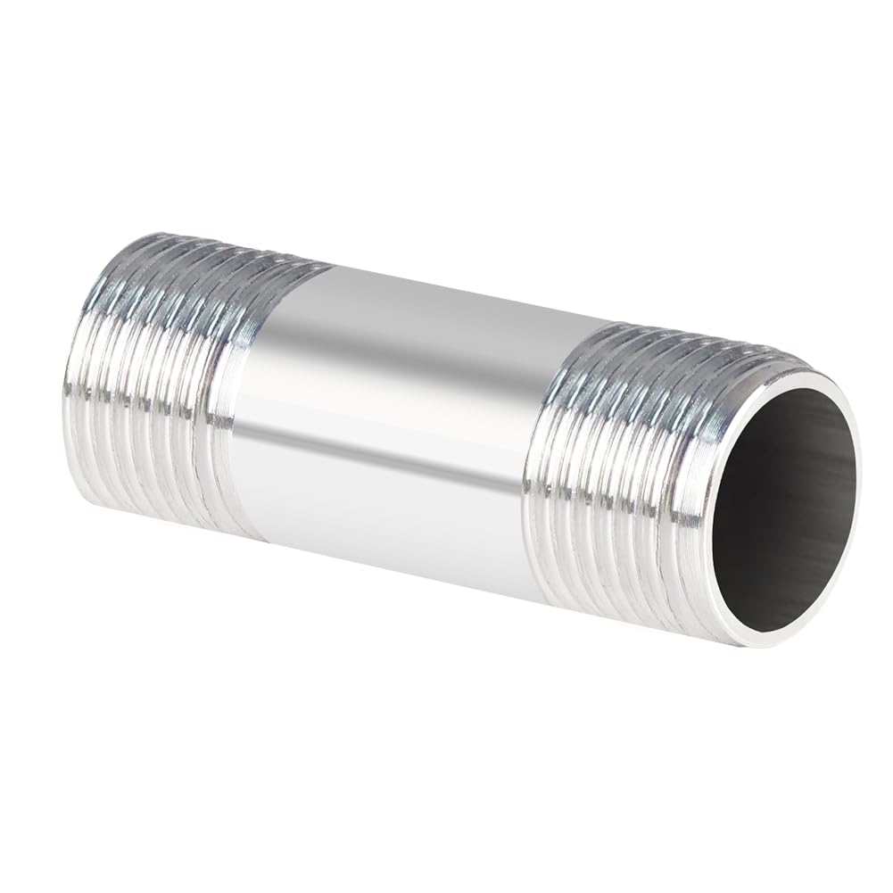 Quickun 304 Stainless Steel Nipple Pipe Fitting - 3/8