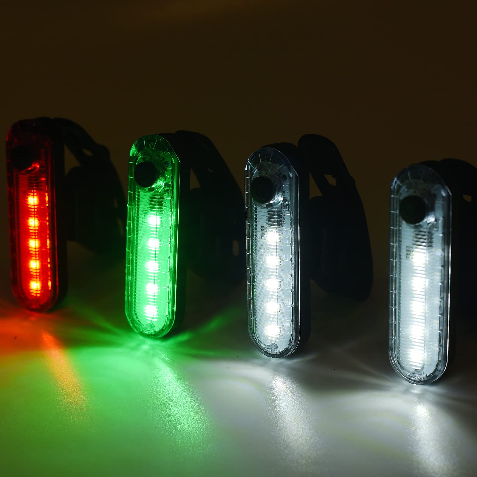 Battery Powered LED Navigation Lights for Boats - Marine Bow & Stern Lights for Kayak, Pontoon, Dinghy, Yacht & Sailboats | Waterproof Night Fishing Safety Lights for Enhanced Visibility