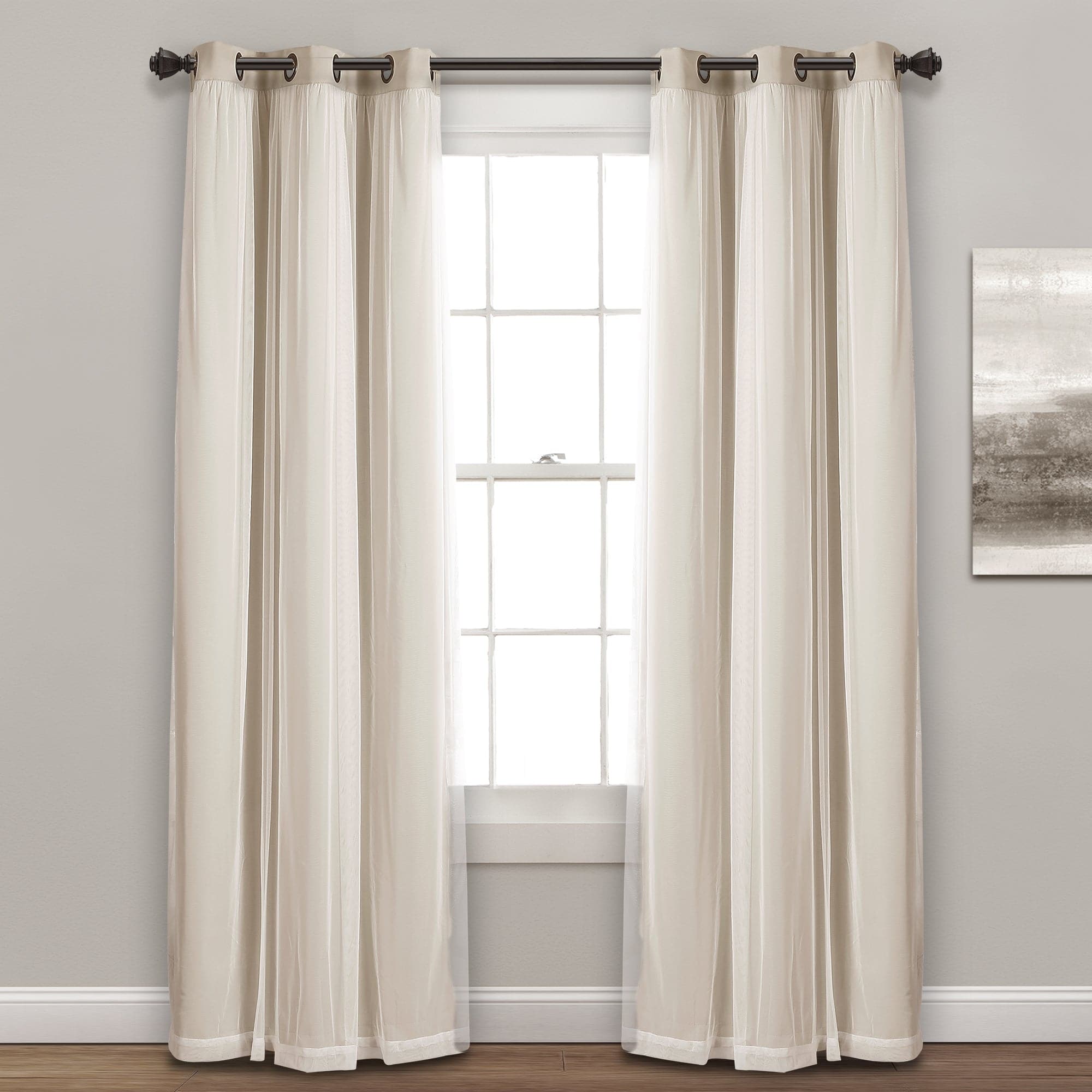 Blackout Curtains with Grommet Top & Insulated Lining - Thermal Sheer Window Panels for Bedroom, Living Room & Home Office - Energy Efficient & Noise Reducing
