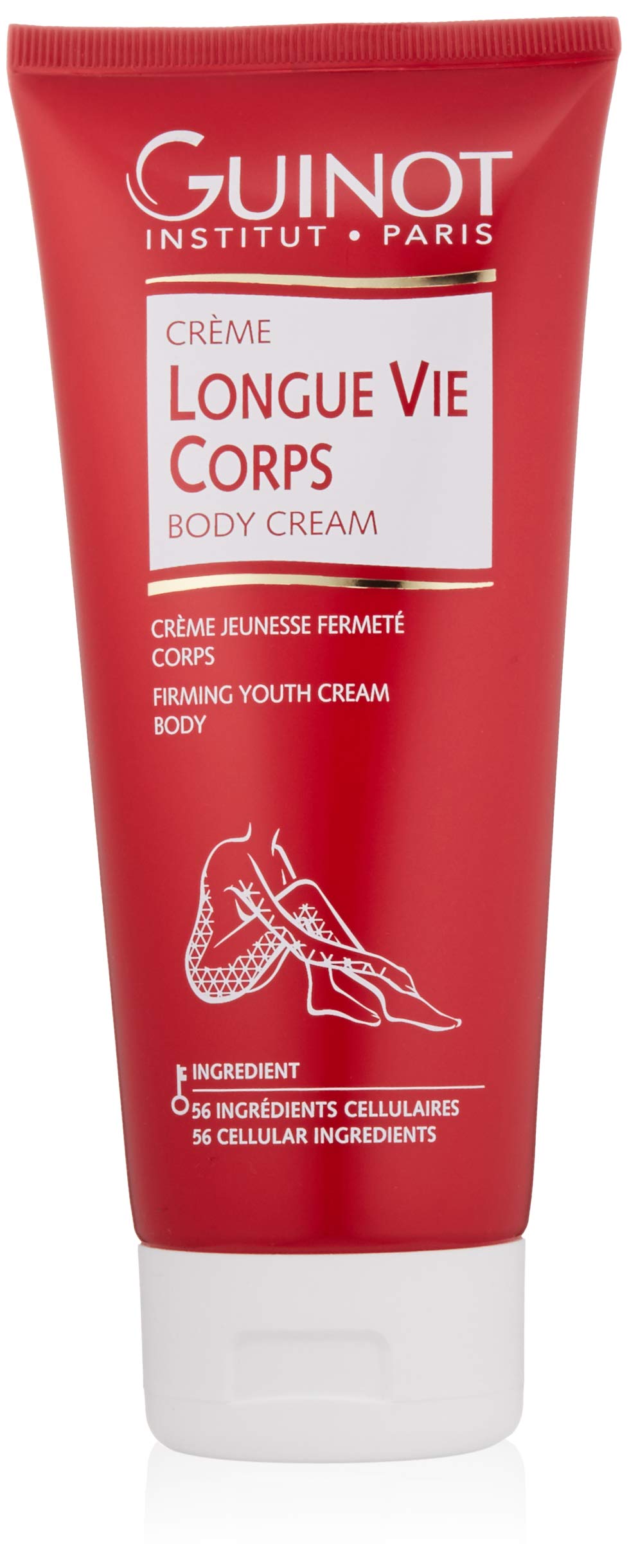 Guinot Longue Vie Corps Anti-Aging Body Cream 5.9 oz - Hydrating & Firming Moisturizer for Dry Skin - Perfect for Daily Use & Nighttime Skincare Routine