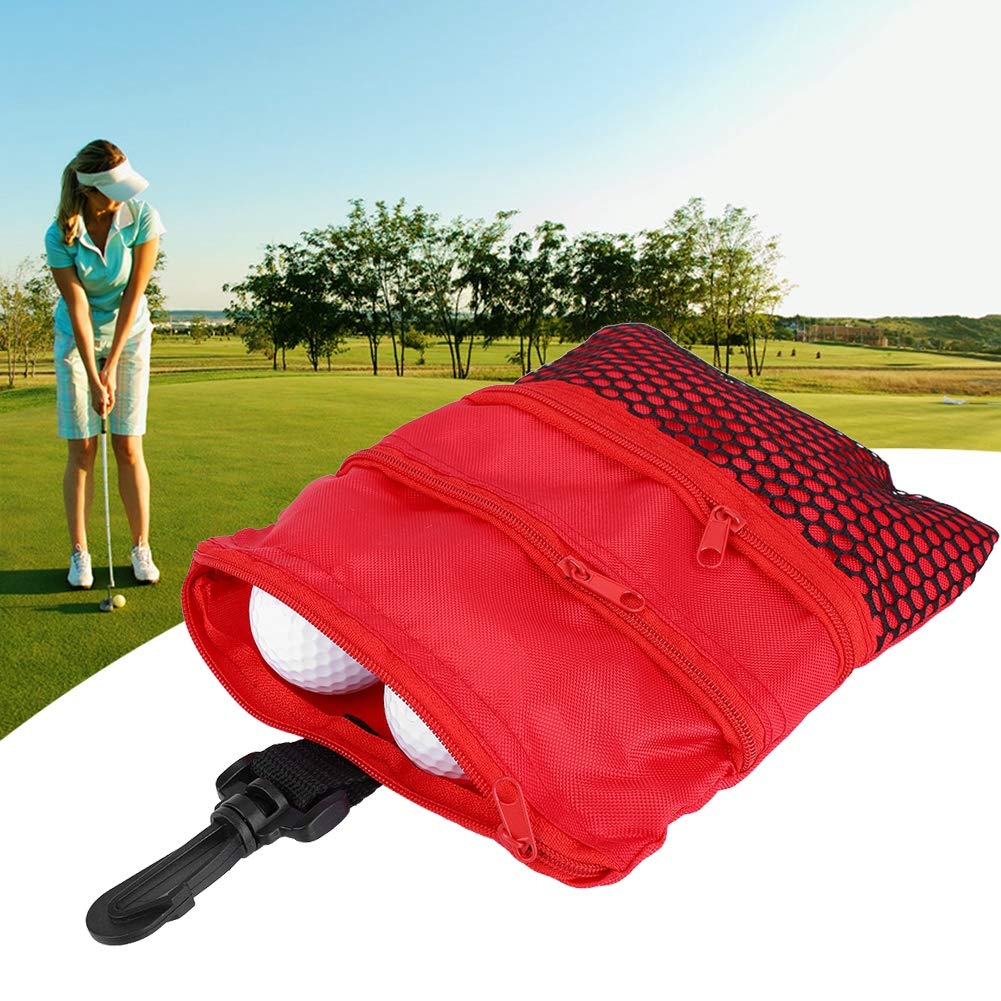 **Yuehuamech Golf Pouch Bag – Mini Golf Purse with Zipper, Golf Ball Washer & Storage – Portable Golf Accessory for Men & Women – Perfect for Training, Practice & On-Course Use**