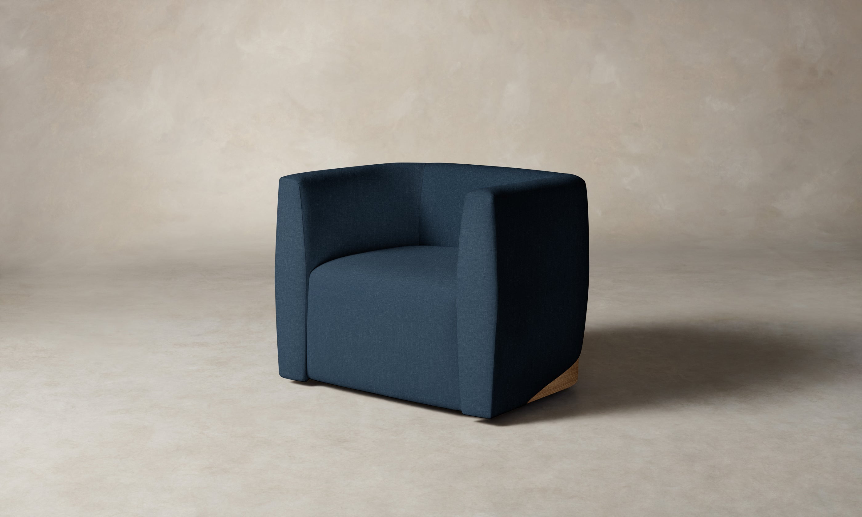 Henri Swivel Chair - Modern Performance Linen Weave in Bay Color - Perfect for Living Room, Office or Reading Nook