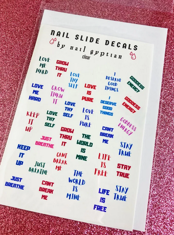 NAIL GYPTIAN NAIL SLIDE DECALS - Premium Self-Adhesive Nail Art Stickers for Salon & Home Manicures | Perfect for Parties, Weddings & Special Occasions