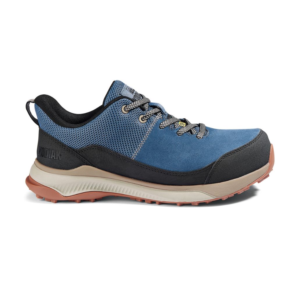 Kodiak Quicktrail Leather Women's Composite Toe Work Safety Athletic Shoes 835BIN - Indigo Blue - Slip Resistant & Comfortable for Construction, Warehouse & Outdoor Work