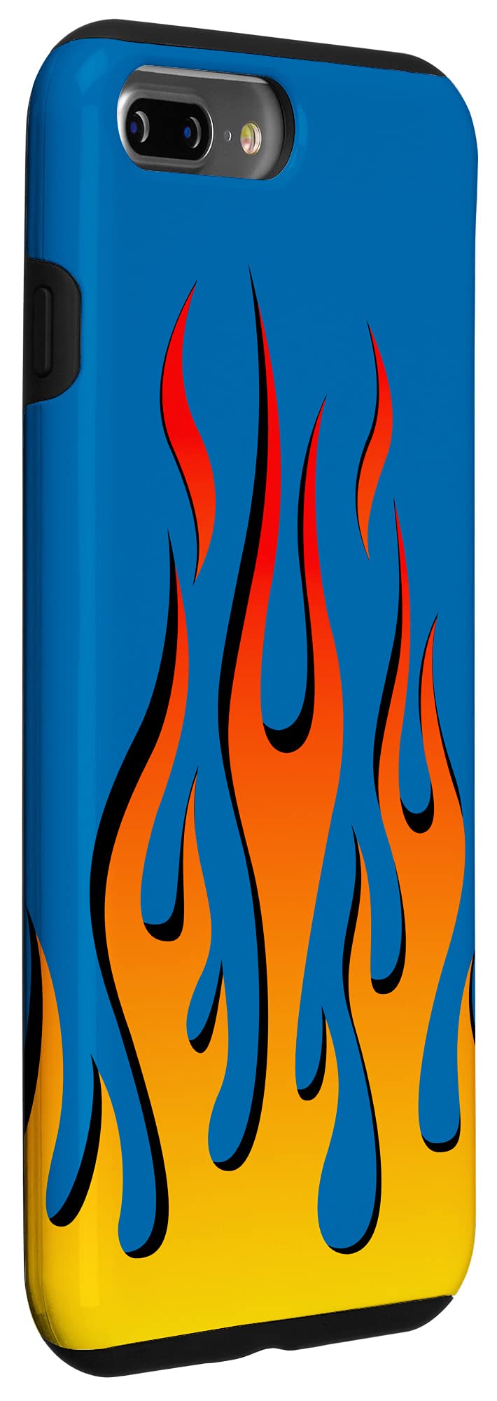 Flame Blue Fire Pattern Shockproof Case for iPhone 7 Plus/8 Plus - Stylish Protective Phone Cover for Daily Use, Travel & Outdoor Activities