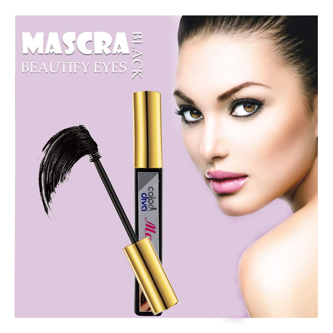 COLOR DIVA Mascara - Volumizing & Lengthening Waterproof Mascara for Dramatic Lashes | Perfect for Everyday Wear, Parties & Special Occasions