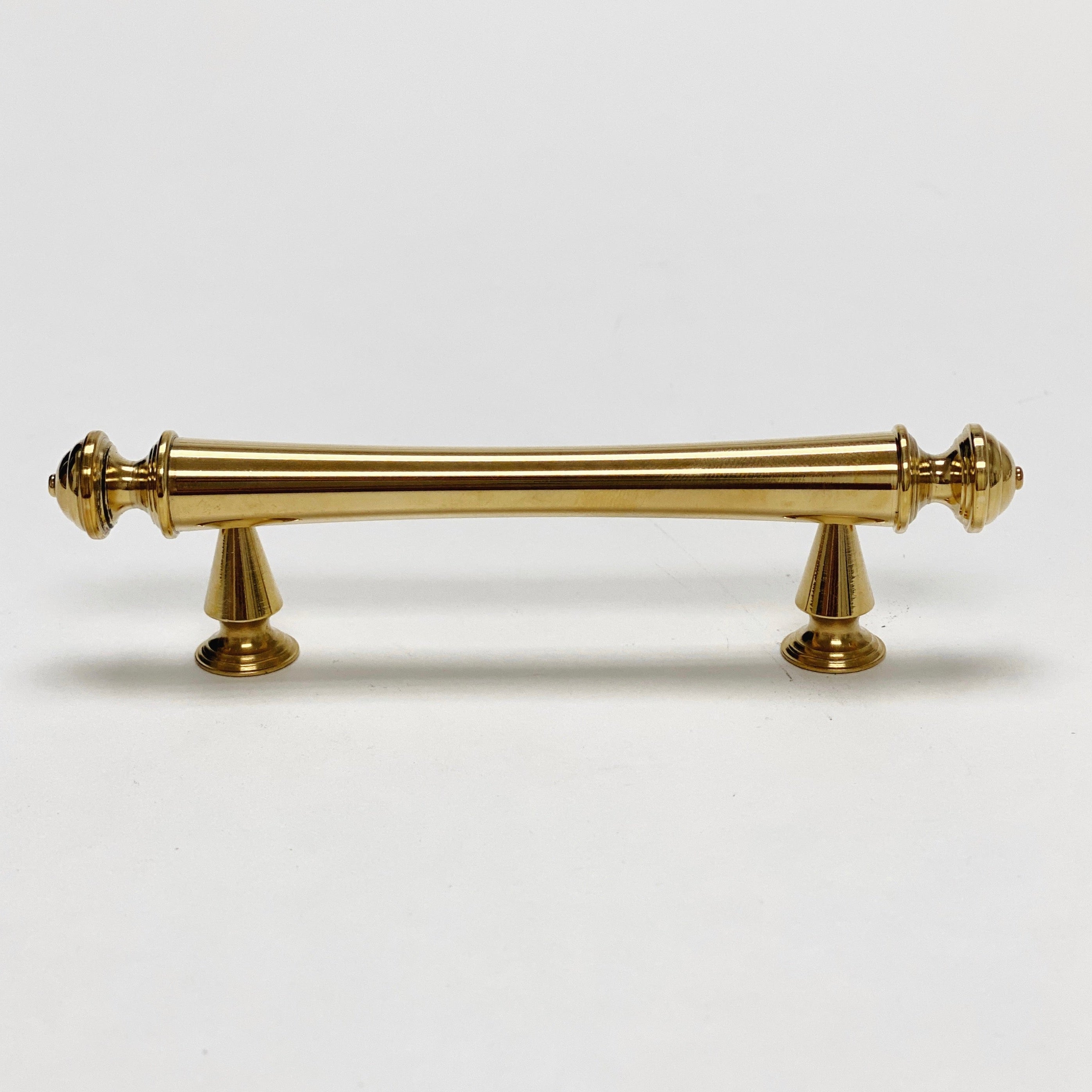 Vintage Unlacquered Brass Cabinet Knobs and Drawer Pulls - 10 Pack Solid Brass Hardware for Kitchen & Bathroom Cabinets - Classic Emmeline Style for Home Renovation and Furniture Upgrade