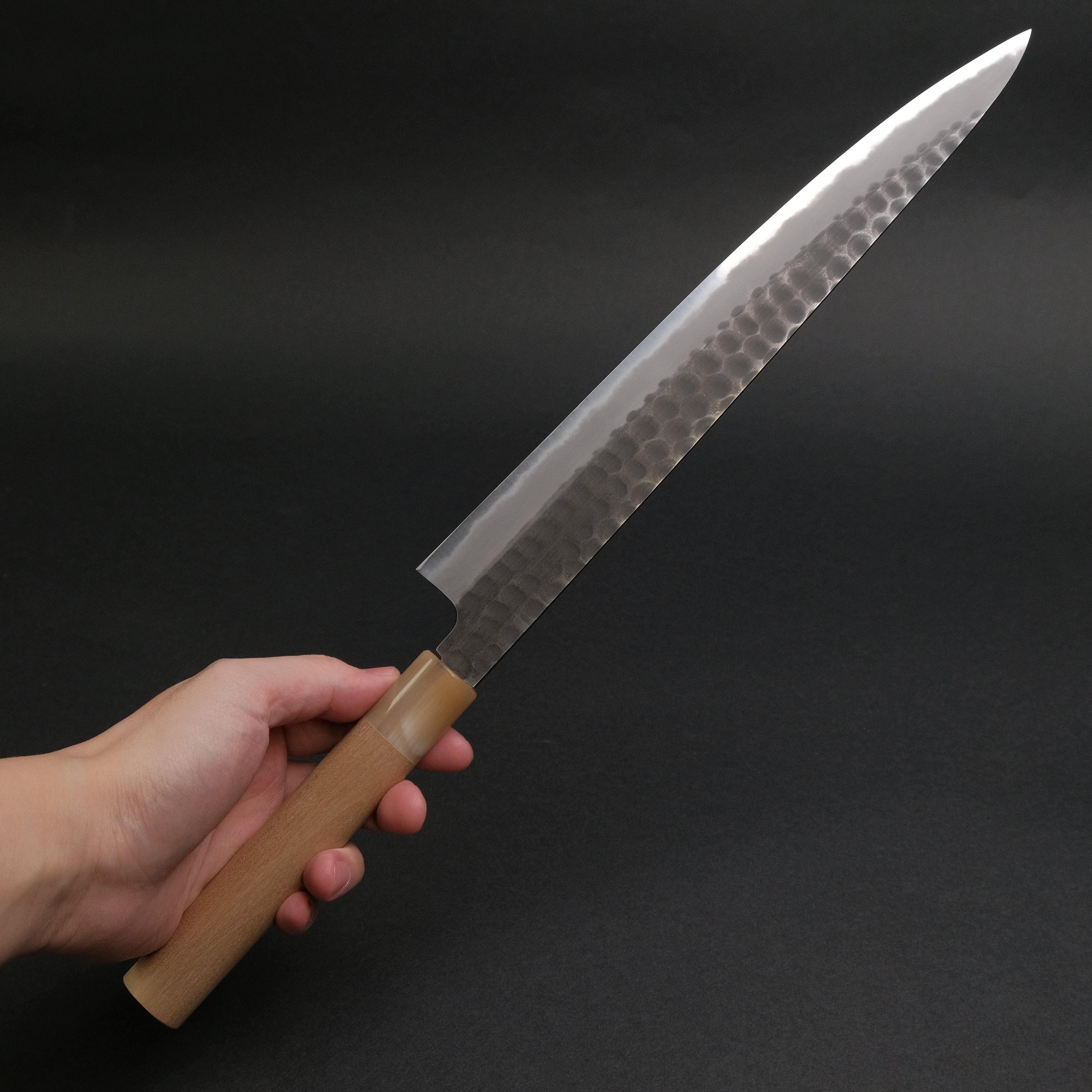 Premium Ajikataya Tsuchime White #2 Sujihiki Knife 270mm - Japanese Chef Knife with Ho Wood D-Shaped Handle - Perfect for Slicing Sashimi, Meat & Sushi Preparation