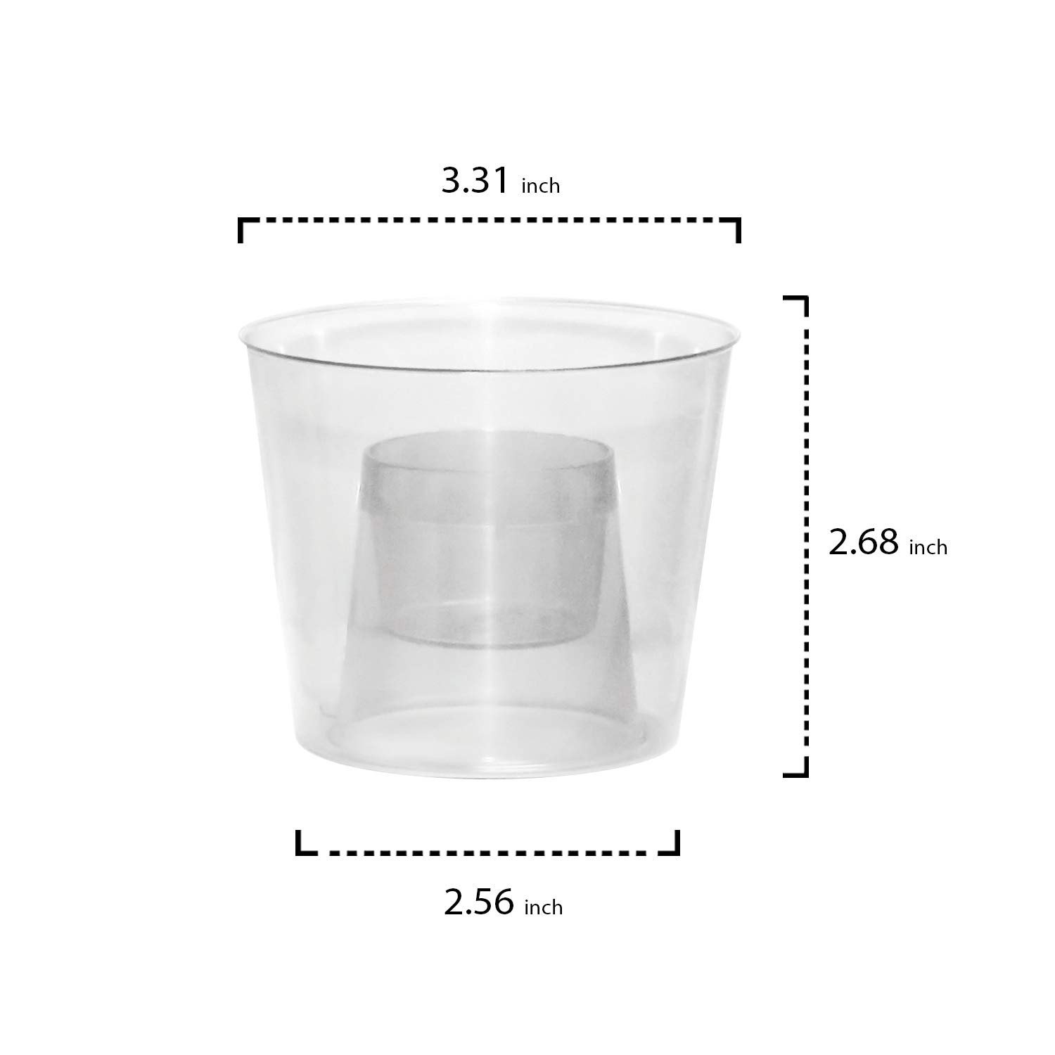 Party Essentials 4 oz Hard Plastic Bomber Cups & Jager Bomb Shot Glasses - 288 Count Clear Barware for Cocktails, Beer, and Shots - Perfect for Bars, Clubs, and Home Parties