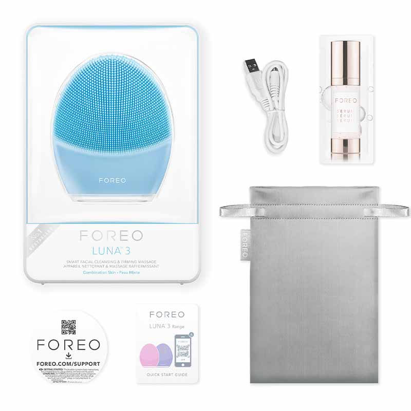 Foreo LUNA 3 Facial Cleansing Brush for Combination Skin - Deep Cleansing & Anti-Aging | Perfect for Daily Skincare Routine & Travel
