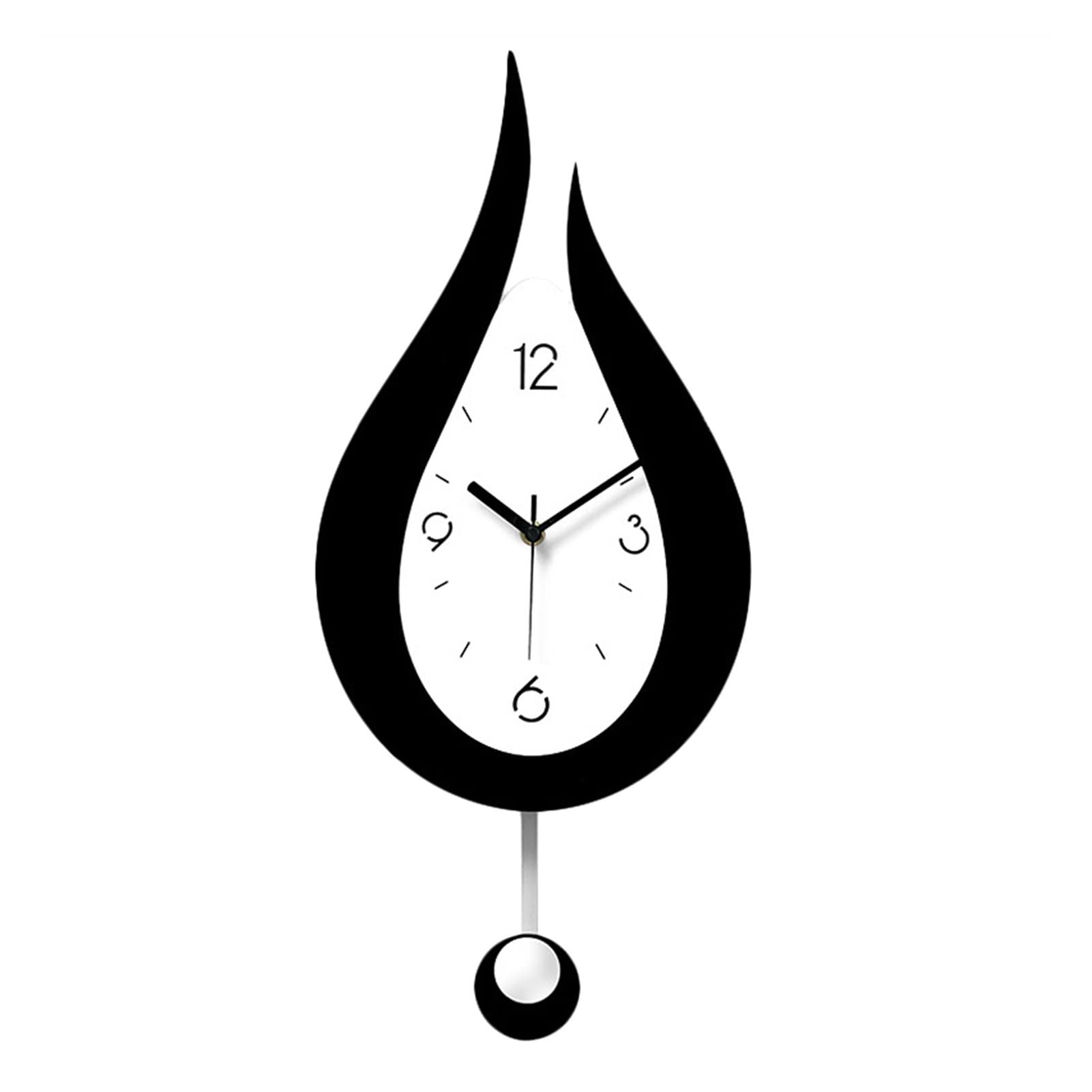 Modern Nordic Style Water Droplets Swing Wall Clock - Fashionable Creative Living Room & Bedroom Decor (One Color) | Perfect for Home, Office, and Gift Giving
