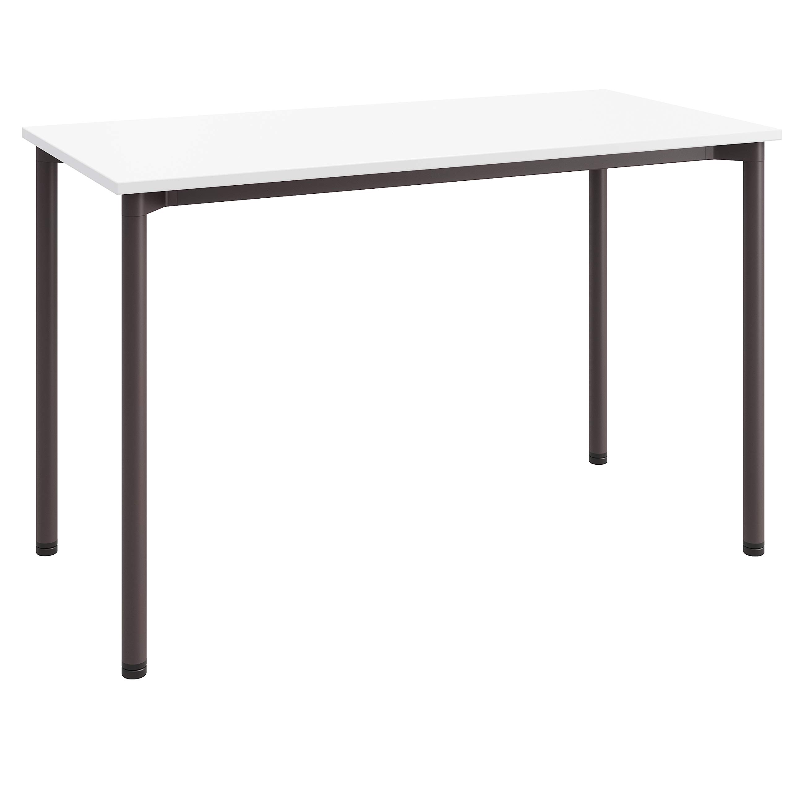 Modern Home Office Desk with Designer White/Black Coffee Legs - Sleek & Stylish Workstation for Small Spaces, Remote Work & Study - Perfect for Home Offices, Dorm Rooms & Workspaces