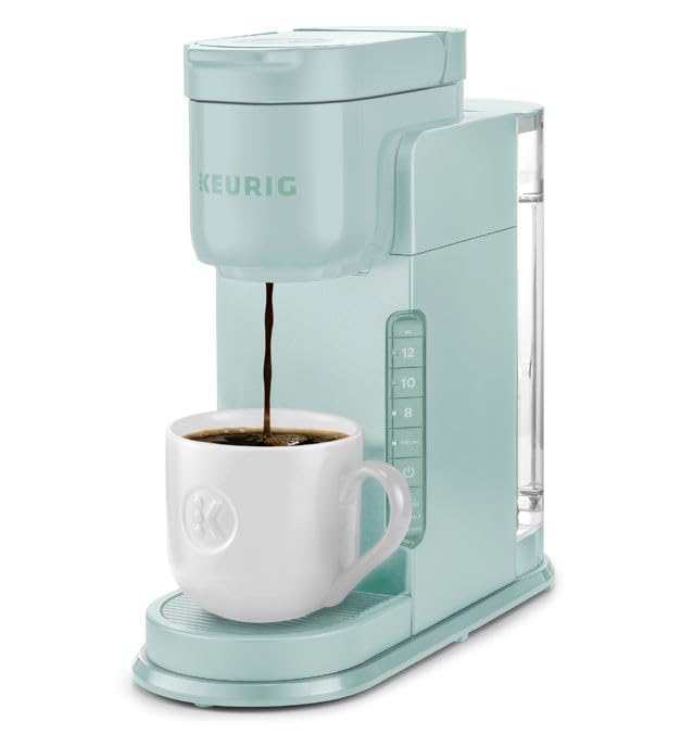 Keurig K-Express Single Serve K-Cup Pod Coffee Maker - Compact Mint Green Coffee Machine with Removable Water Reservoir & Strong Brew Option - Perfect for Home, Office, Dorm or RV Use
