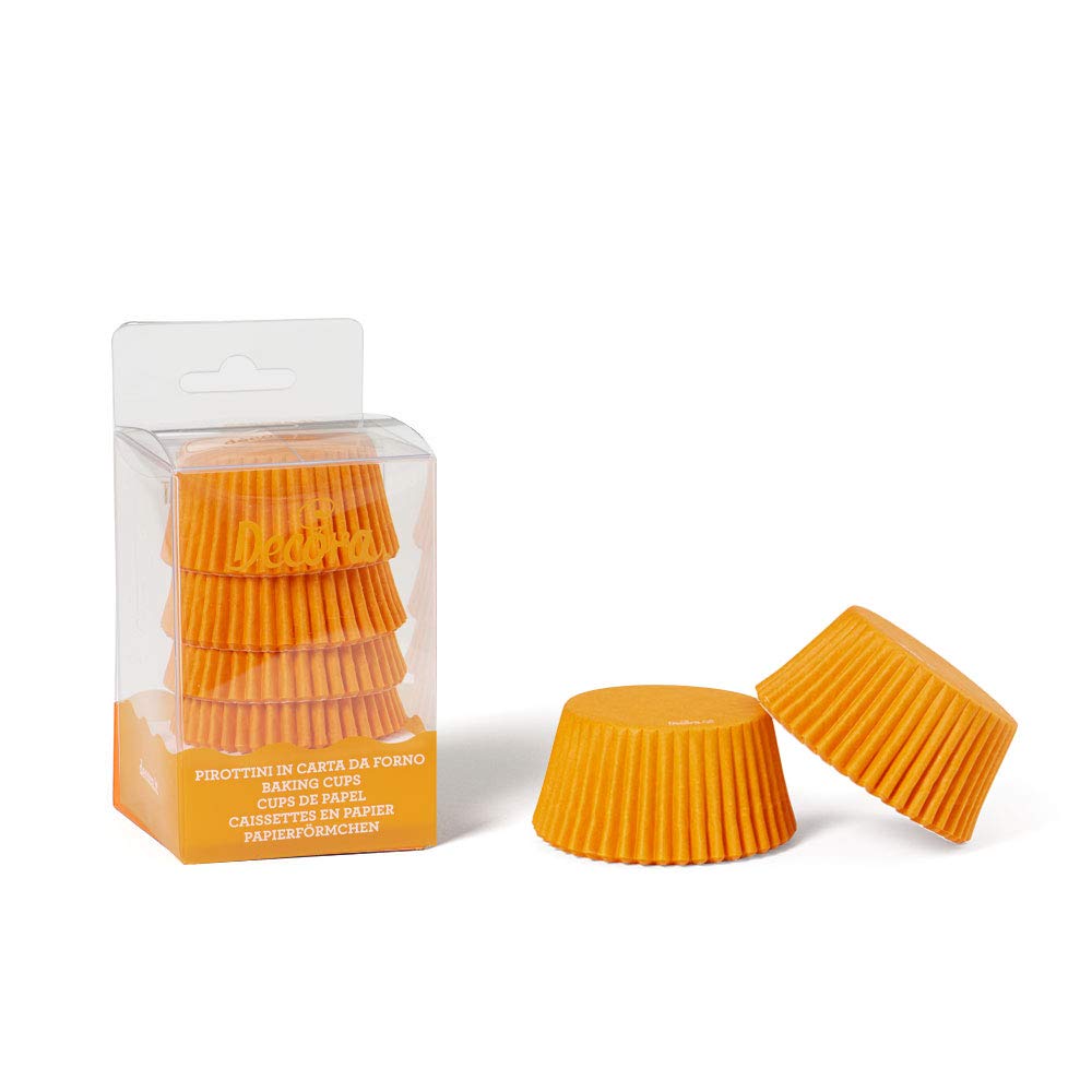 Decora Naranja 0339705 75 Paper Cups 50 X 32 MM - Perfect for Parties, Events, and Home Use