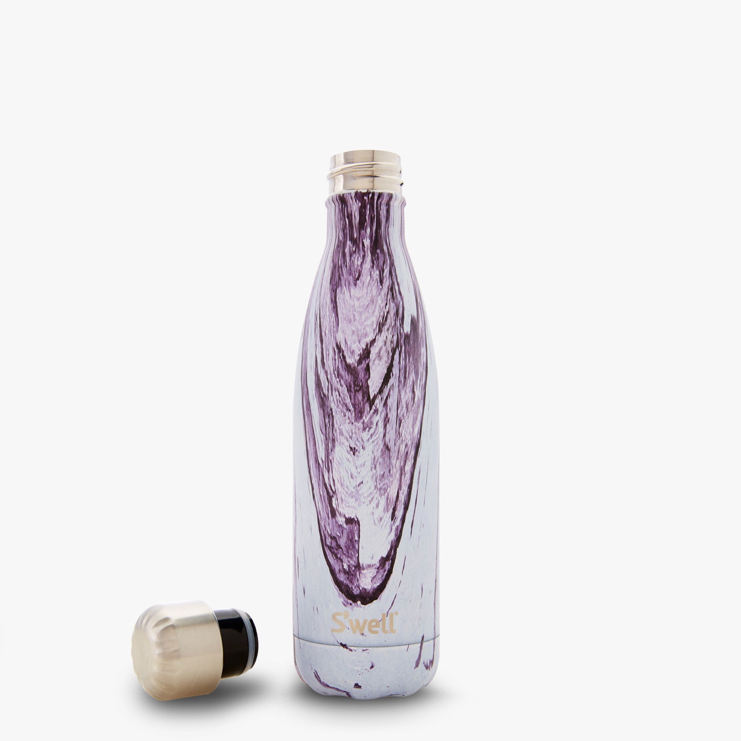 S'well Wood 17oz (500mL) Insulated Water Bottle - Eco-Friendly Stainless Steel Thermos for Hot & Cold Drinks - Perfect for Hiking, Gym, Office & Travel