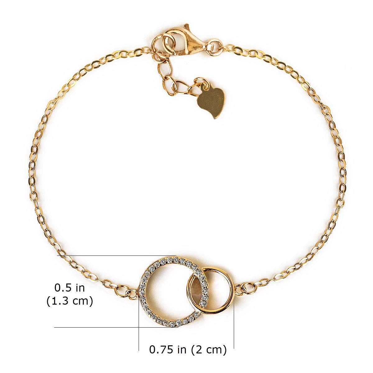 A+O Sister Gift - Interlocking Circle Necklace & Bracelet Set in Gold, Rose Gold, or Sterling Silver | Perfect for Birthdays, Anniversaries, and Best Friend Gifts