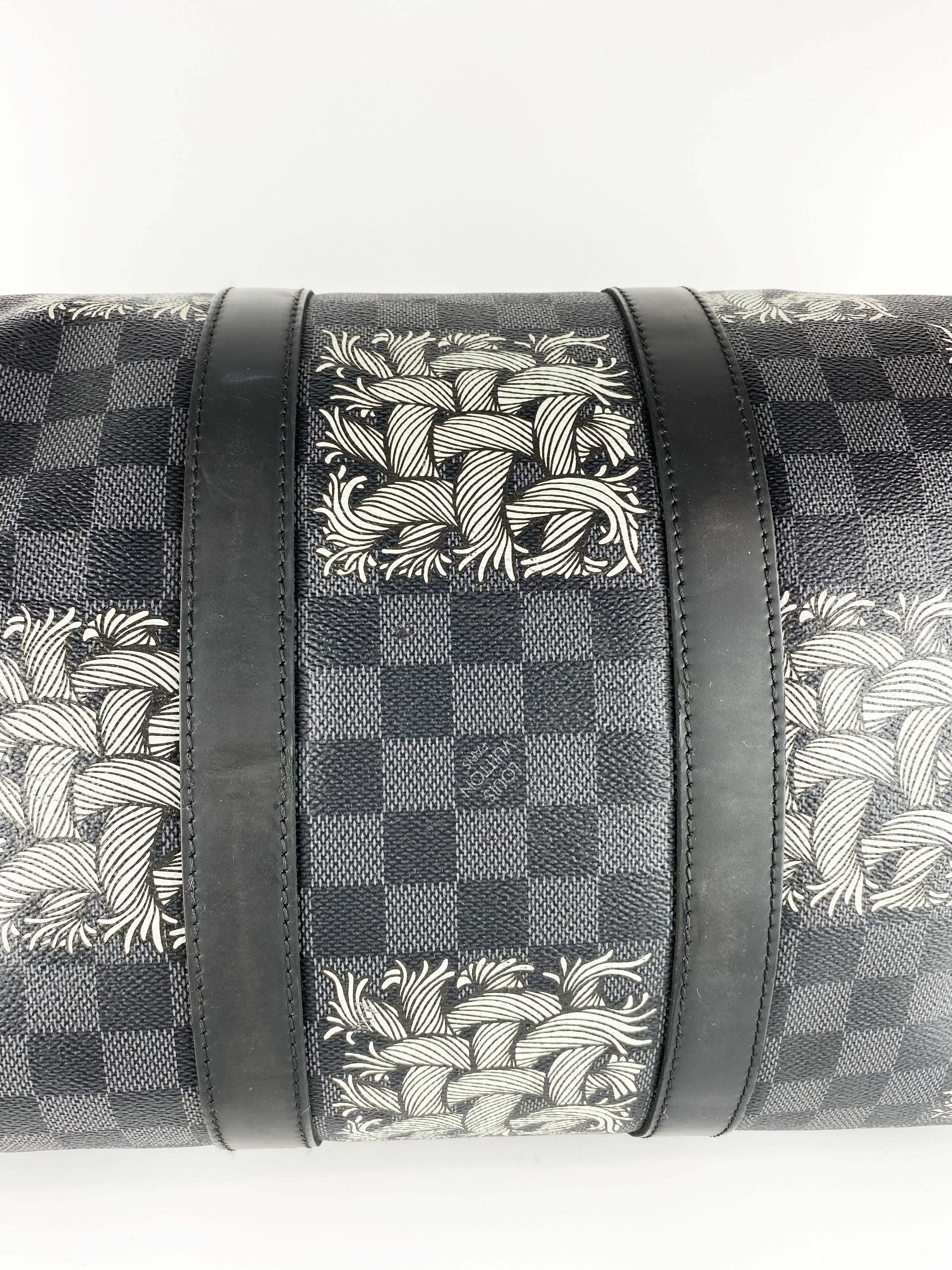 Louis Vuitton x Christopher Nemeth Keepall 45 Travel Duffle Bag - Stylish Designer Carry-On for Weekend Getaways & Business Trips