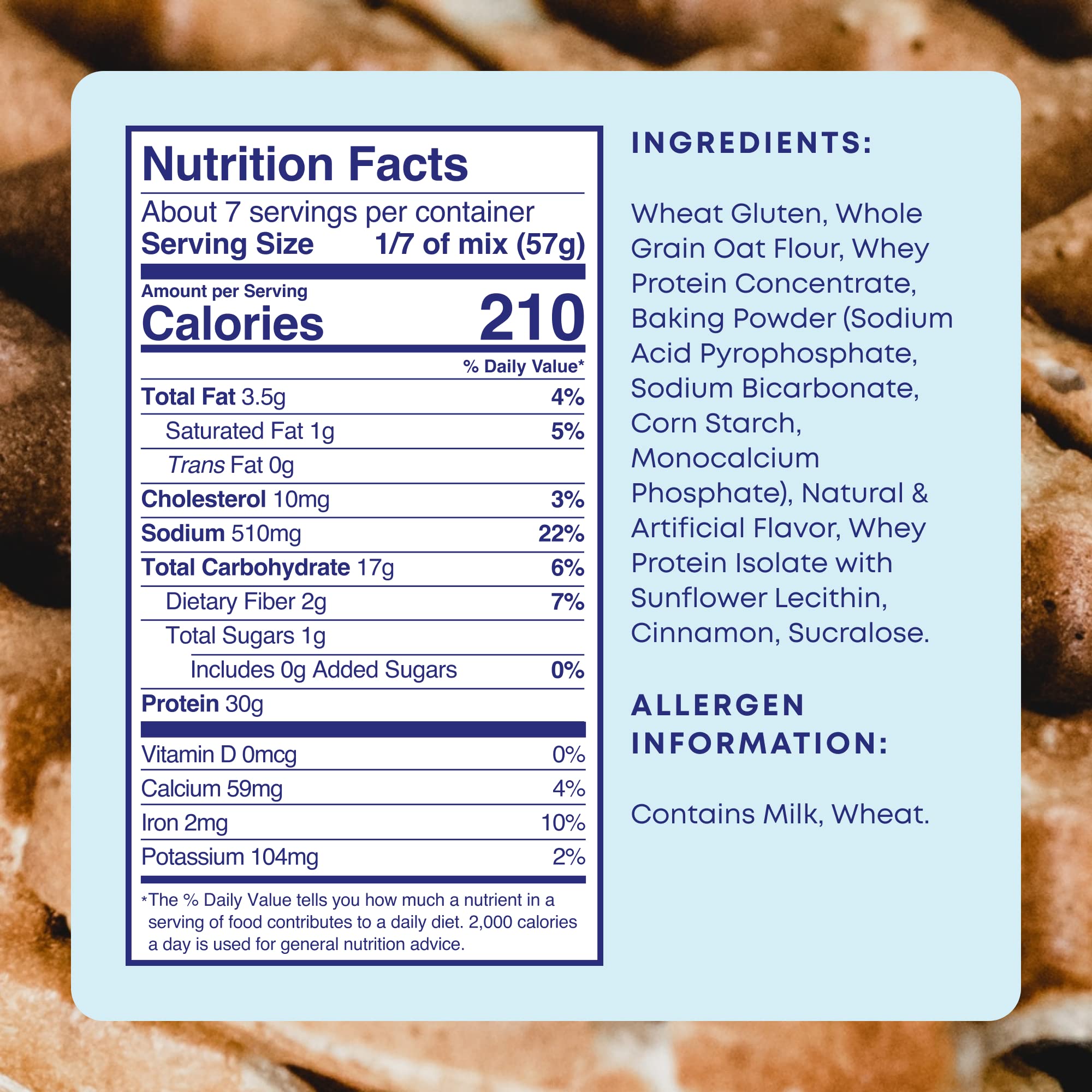 Phoros Nutrition Protein Pancake & Waffle Mix - 30g High Protein, Low Carb, Keto-Friendly with Whey Protein & Whole Grain Oats | Just Add Water for Quick Breakfast, Post-Workout Meal or Healthy Snack