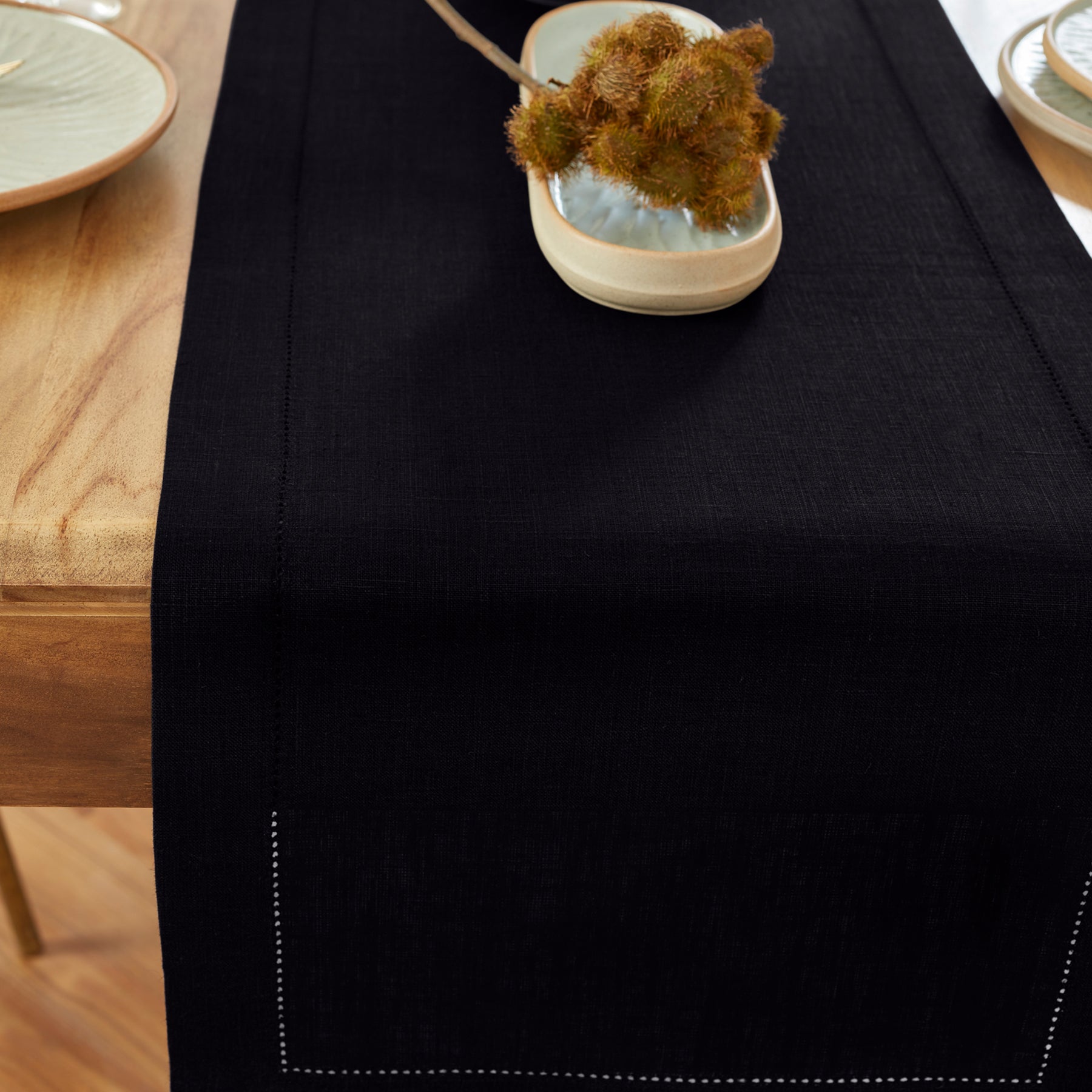 Elegant Medium Weight Hemstitch Table Runner - Perfect for Dining Table Decor, Wedding Centerpieces & Holiday Home Decor