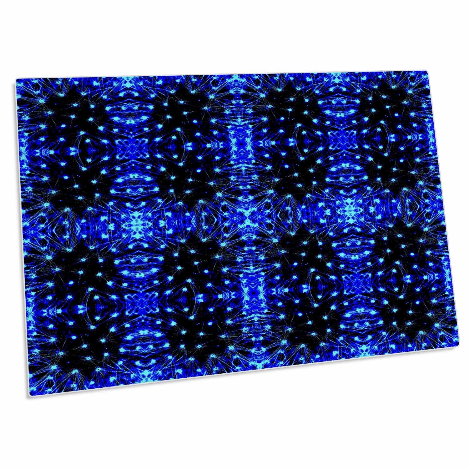 3D Rose Bright Blue Christmas Pattern Desk Pad Place Mats Set of 4 - Non-Slip Holiday Table Decor for Dining, Office, or Party (dpd-267878-1) - Perfect for Christmas Dinner, Home Decor, and Festive Gatherings