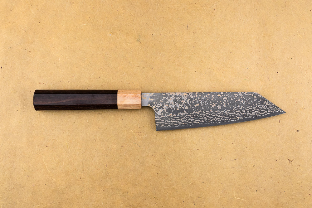 Takeshi Saji VG10W Damascus Wa Bunka Knife 165mm - Premium Japanese Kitchen Knife for Slicing, Dicing & Precision Cutting - Perfect for Chefs & Home Cooks