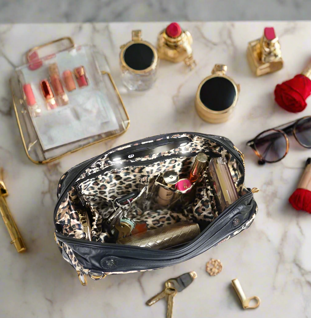 Oprah's Favorite LittBag Organizer - Leopard Print Crossbody Bag for Women | Fashionable & Functional Purse for Daily Use, Travel, and Work
