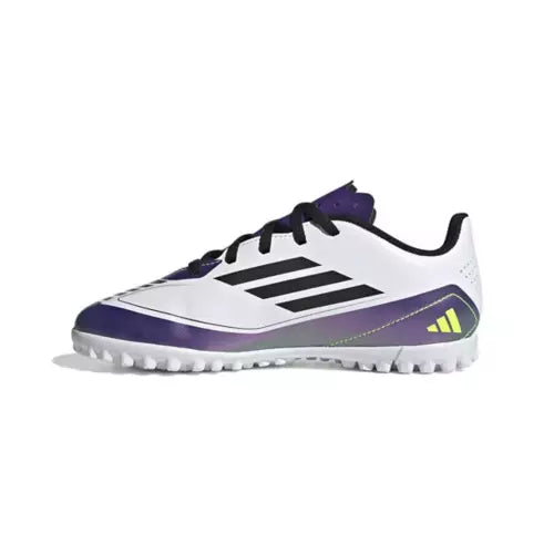 Messi F50 Club Kids' Soccer Cleats - TF Turf Shoes for Youth Football & Training - Perfect for Artificial Grass & Indoor Play