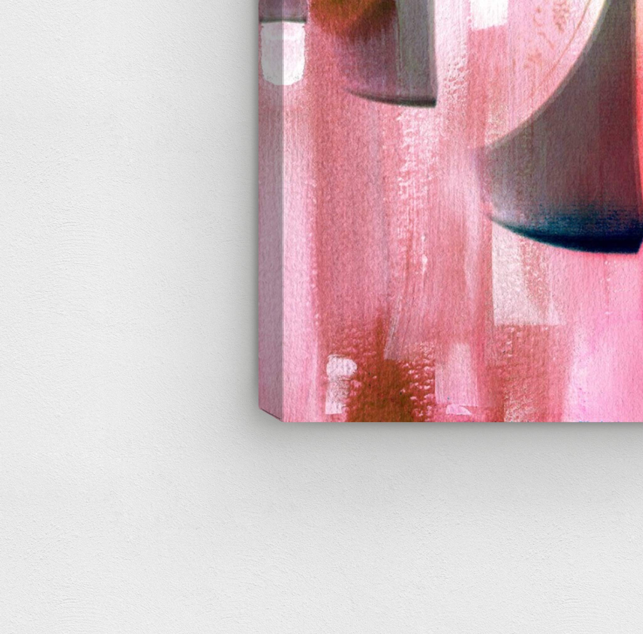 Oliver Gal Artist Co. 'Champagne Feast' Wall Art Canvas Print - 30x45 Inches Pink & Green Abstract Alcohol Painting - Modern Home Bar Decor, Dining Room Artwork, Wine Cellar Decoration