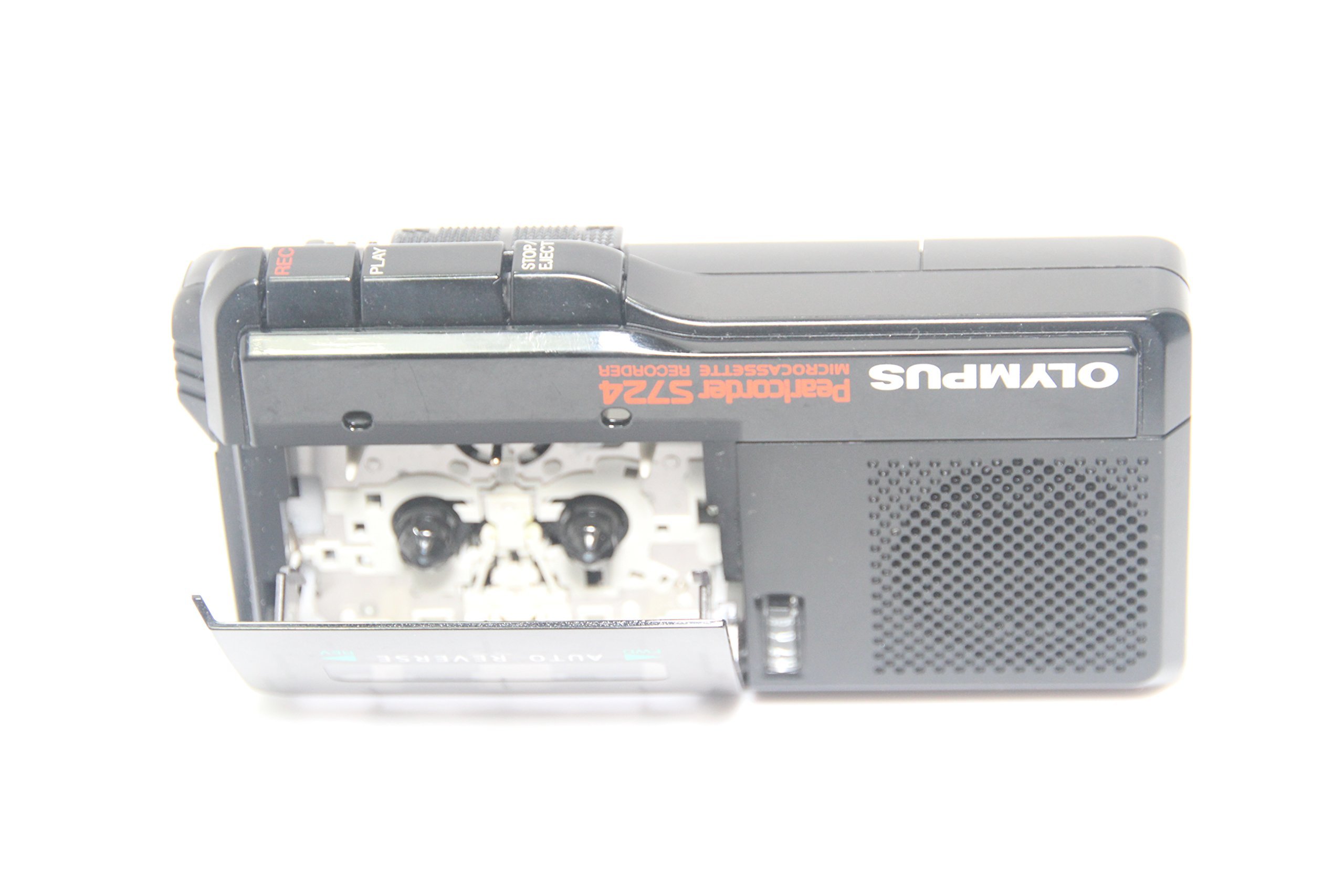Olympus Pearlcorder S724 Auto Reverse Micro Cassette Recorder - Portable Voice Recorder for Lectures, Interviews & Dictation - Compact Tape Player with Clear Audio Recording