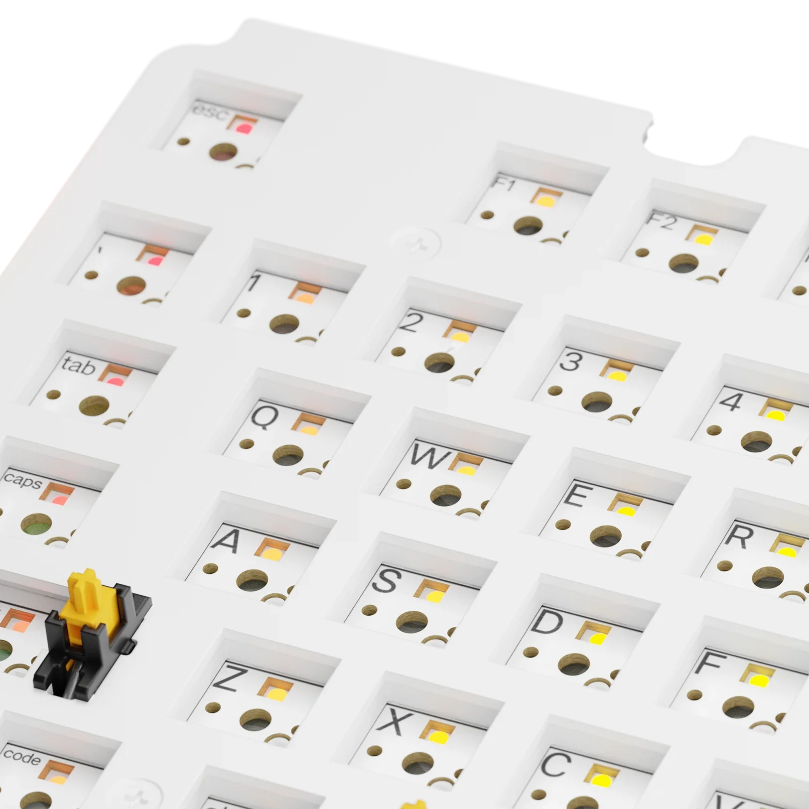 GMMK 3 Mechanical Keyboard Switch Plate - 100% FR4 Material, White ANSI Layout for Custom Keyboard Builds | Perfect for Gaming, Typing & Office Work