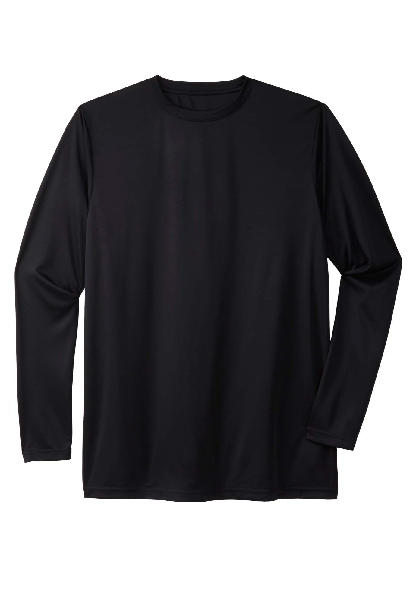 KingSize Men's Big & Tall No Sweat Long-Sleeve Crewneck T-Shirt - Comfortable Cotton Tee for Casual Wear, Work & Outdoor Activities
