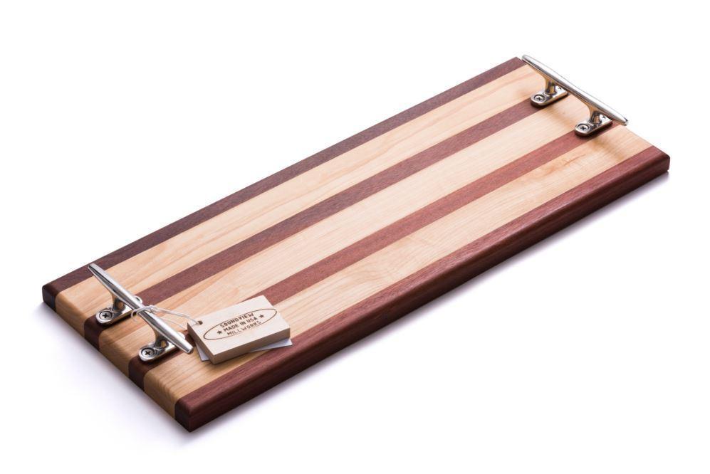 Premium Wooden Cleat Serving & Cutting Board - Durable Multi-Purpose Kitchen Tool for Meat, Cheese & Charcuterie - Perfect for Entertaining, BBQ & Home Cooking