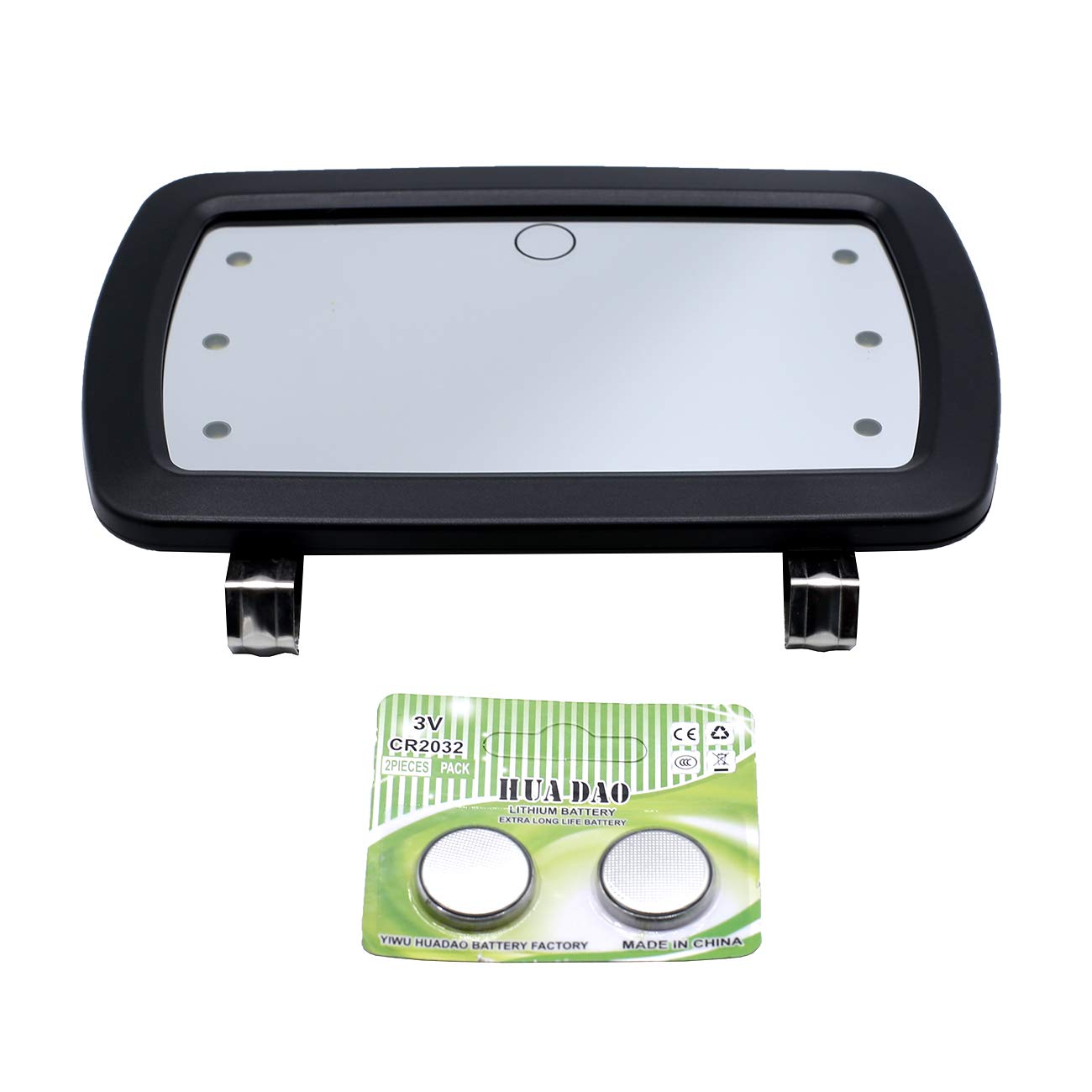 LED Car Sun Visor Mirror with Adjustable Light - Portable Makeup Vanity Mirror for Women, Auto Cosmetic Mirror with Sun Shade - Perfect for Driving, Travel & Baby Care