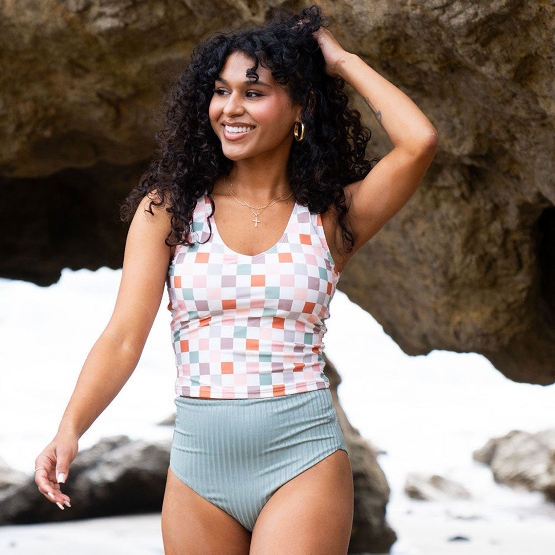 Women's V Neck Tankini Top - Flattering Swimwear for Beach & Pool - Perfect for Summer Vacations & Water Activities