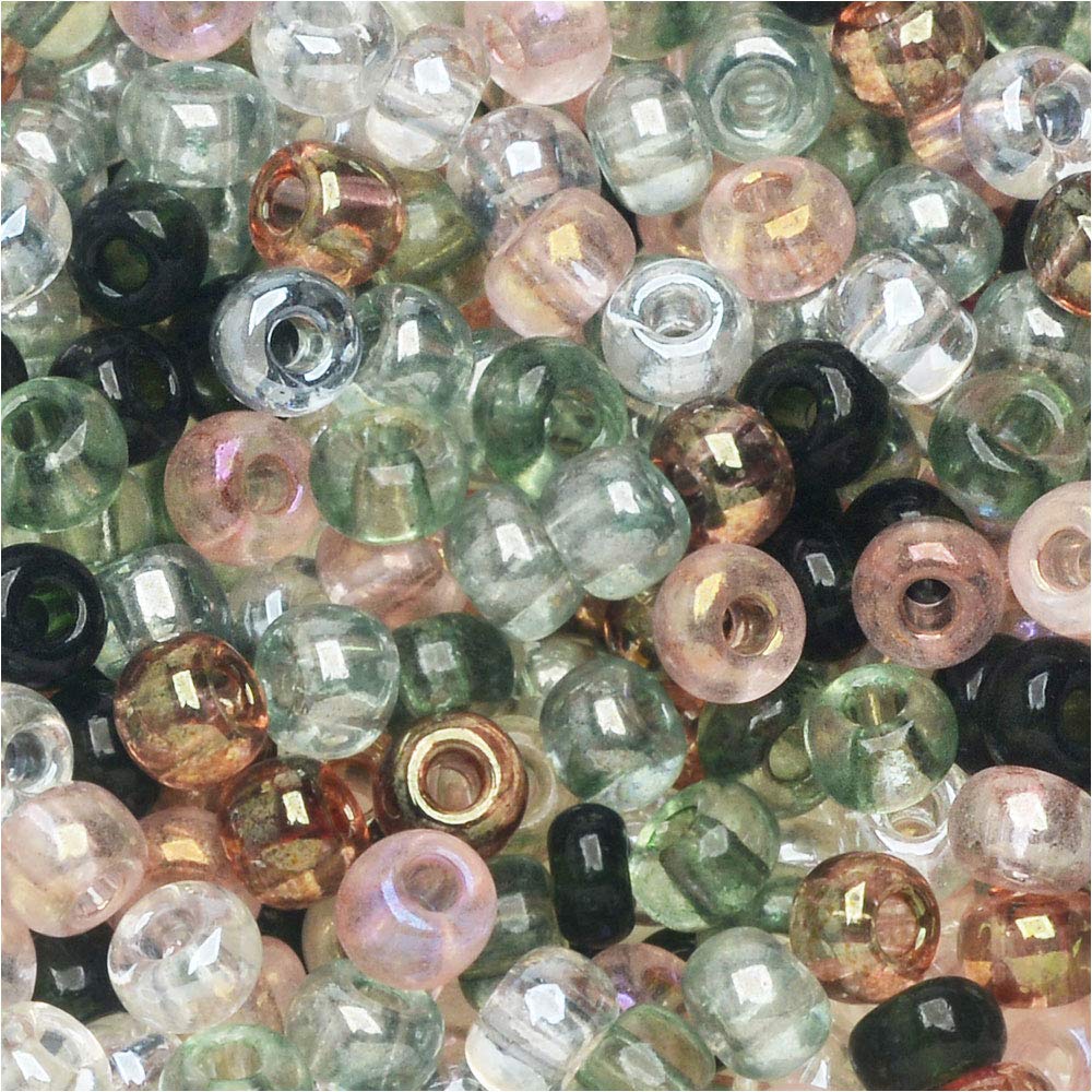 Jablonex Jewelry Findings - Tourmaline Tapestry Beads in Violet & Green for DIY Jewelry Making, Necklace & Bracelet Designs