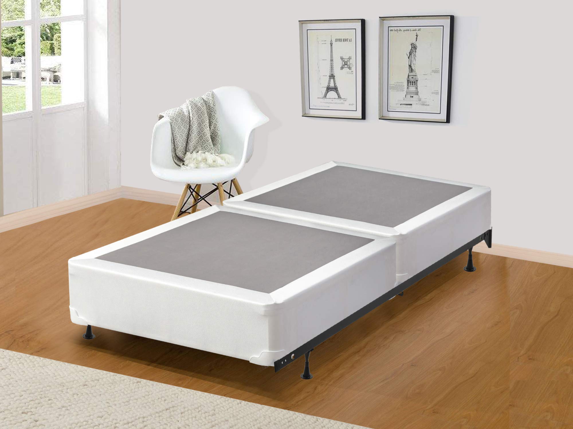 Premium Fully Assembled Wood Split Traditional Box Spring/Foundation for Mattress Set - Twin XL Size (102z-3/3xl-3s) | Durable Support & Easy Setup | Ideal for Bedrooms, Guest Rooms & Dorms