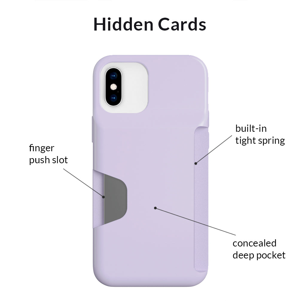 Light Purple iPhone Wallet Case - Slim Protective Phone Cover with Card Holder for iPhone 13/14/15 - Perfect for Everyday Use, Travel & Shopping