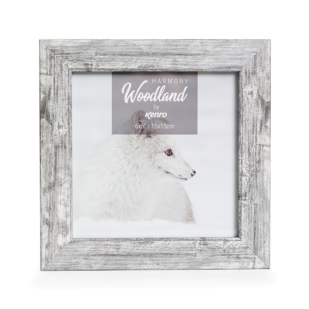 Kenro Harmony Square Picture Frame 6x6 Inch - Premium Woodland Finish for Wall Decor, Home Office & Gallery Display