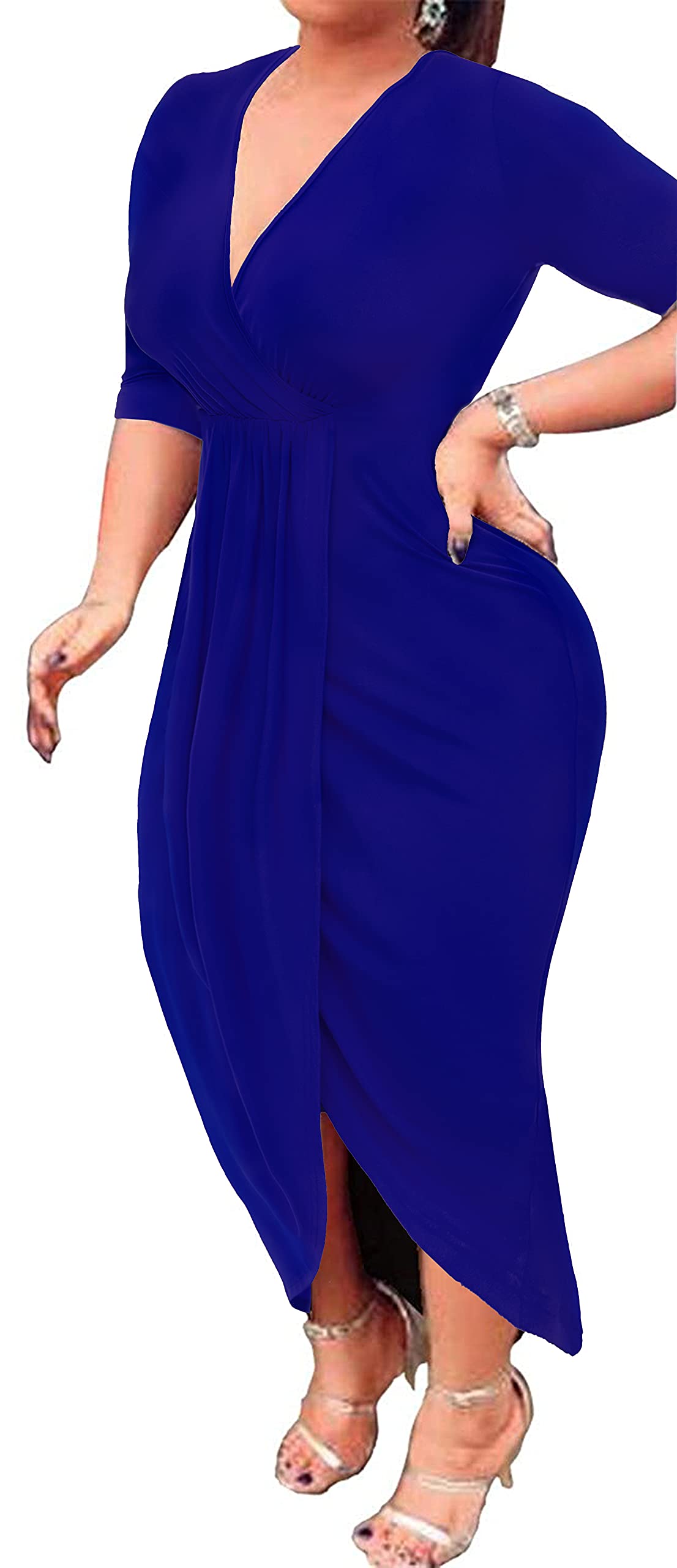 Elegant Plus Size Club Dresses for Women - Sexy Bodycon Prom, Wedding Guest & Bridesmaid Midi Dress for Night Party, Ball Gown & Special Occasions | Perfect for Cocktail Parties, Date Nights & Formal Events