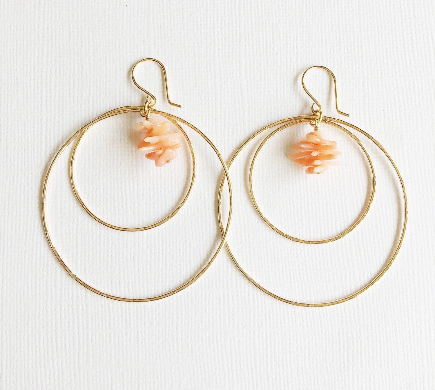 Rachel Coral Stud Earrings (E247) - Elegant & Lightweight for Everyday Wear, Parties & Special Occasions