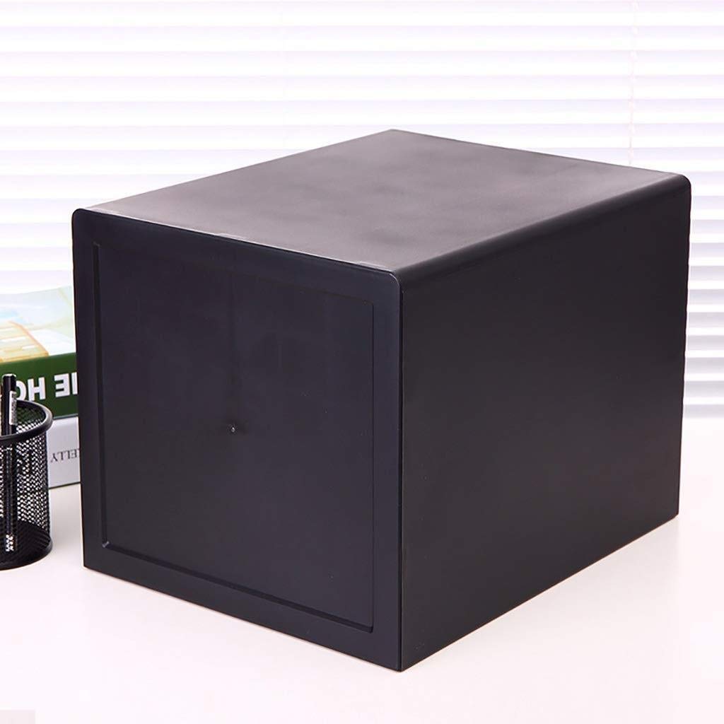 XBSXP Portable File Cabinet & Organizer - ABS Material, High-Transparent Resin Drawer, PP Plastic - Black | Office Supplies for Documents, Newspapers & Data Storage | Perfect for Home Office, Classroom & Workspace Organization