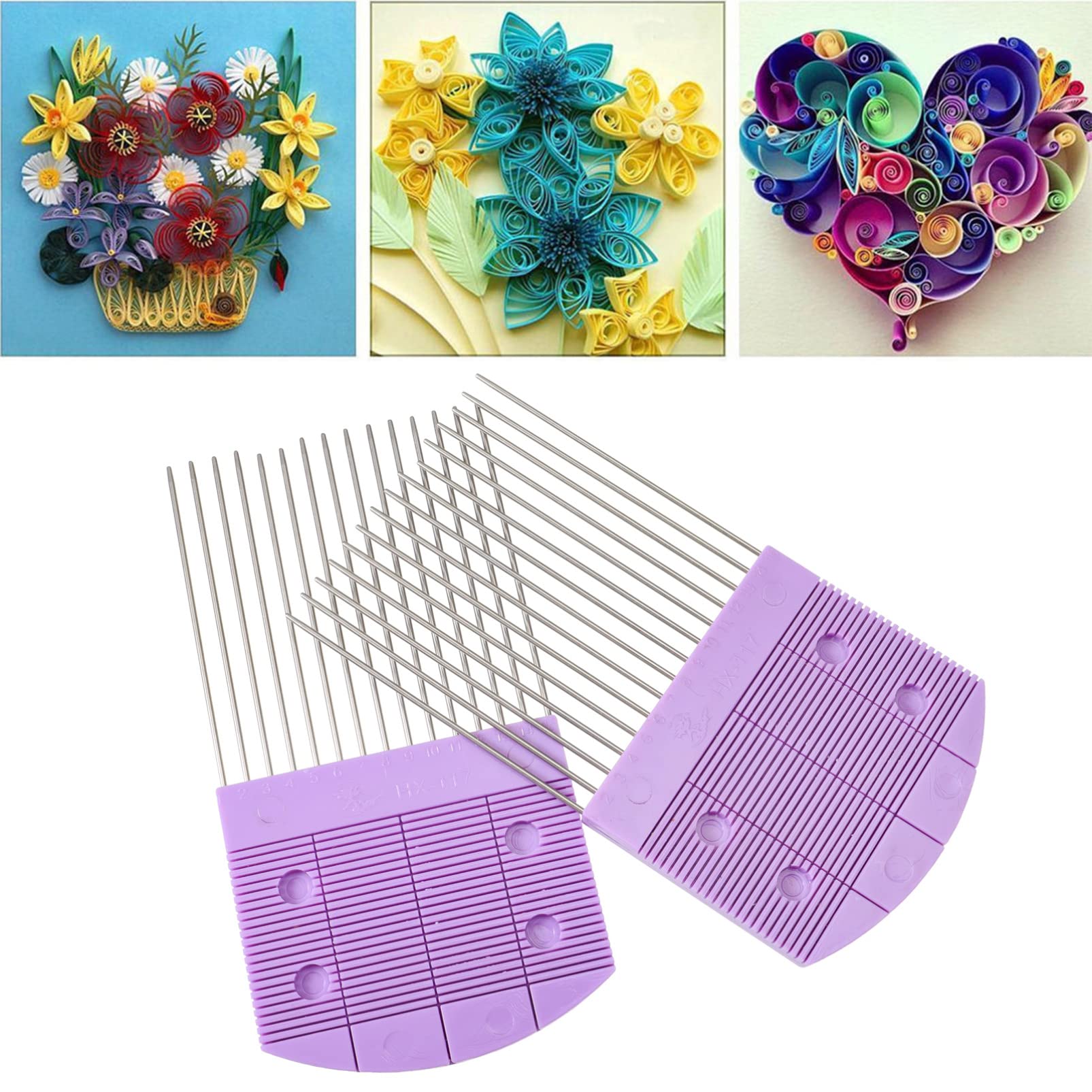 Premium Stainless Steel Quilling Combs & Paper Quilling Pen Set - 2PCS DIY Paper Craft Tools for Scrapbooking, Card Making, and Decorative Art Projects | Perfect for Beginners and Professionals