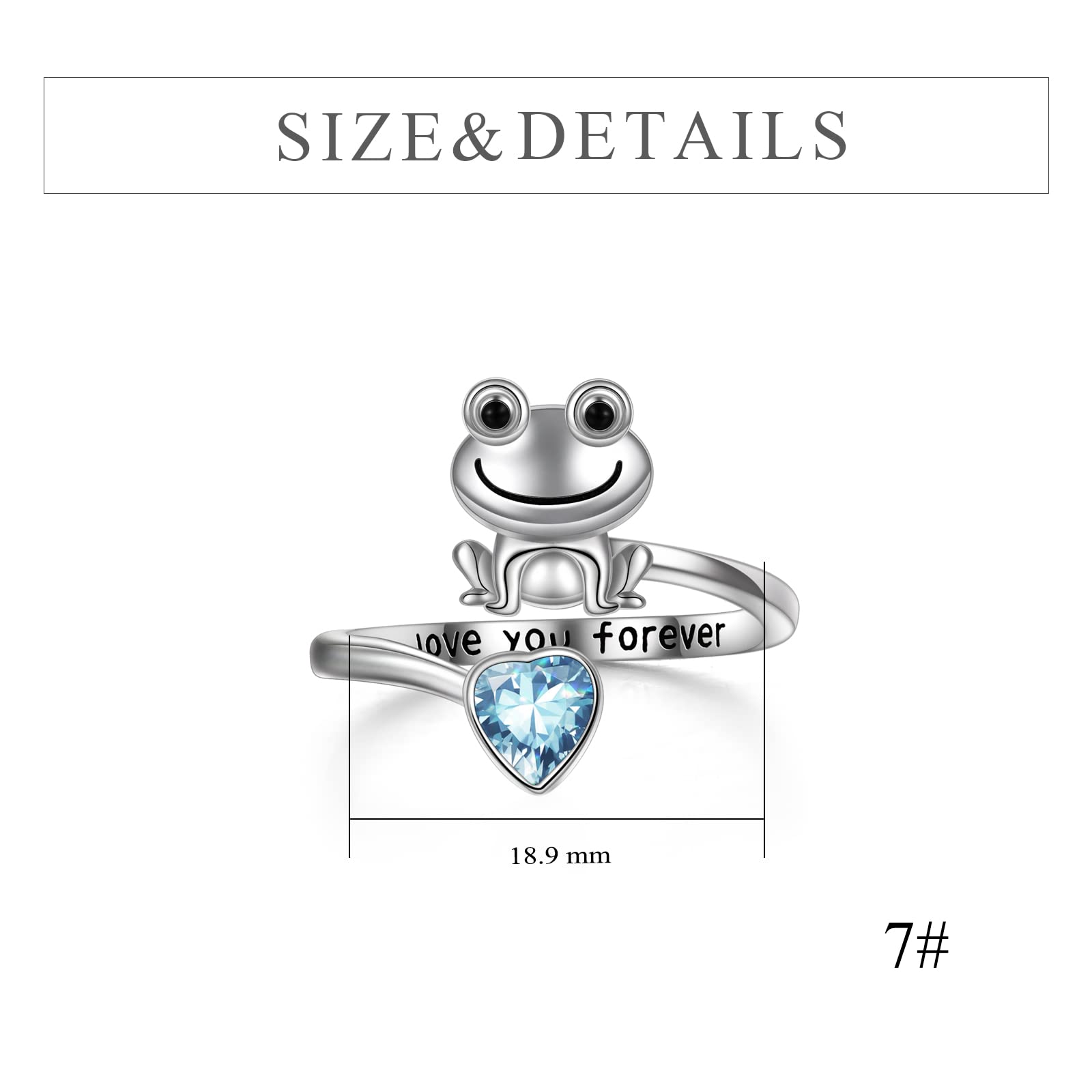 925 Sterling Silver Anxiety Rings for Women & Men - Frog, Wolf, Dragonfly, Hummingbird, Fox, Elephant, Panda, Red Panda & Angel Wings Designs | Open Adjustable Ring for Stress Relief, Fashion Jewelry Gift for Daily Wear & Special Occasions