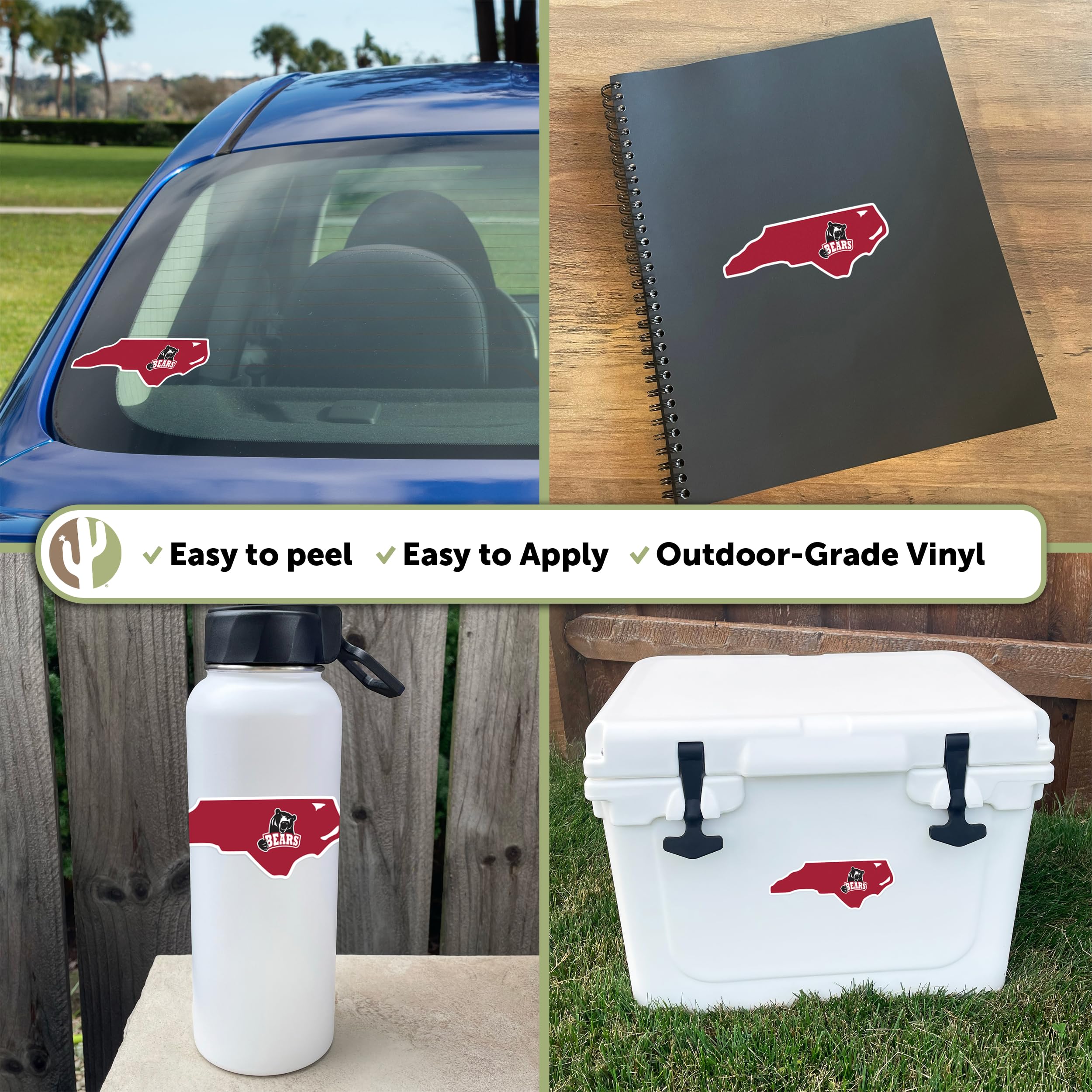 Desert Cactus Lenoir-Rhyne University Bears LR LRU Vinyl Decal Sticker - Waterproof Laptop, Water Bottle, Car, Scrapbook Decor - Perfect for College Students, Alumni Gifts & School Spirit Accessories