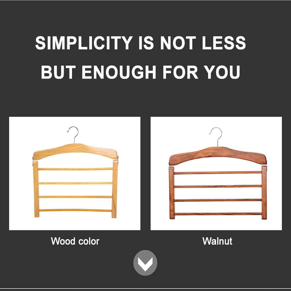 Wooden 4-Tier Pant Hanger - Space Saving Closet Organizer for Jeans, Pants, Scarves & Towels (2 Pack, Brown) - Perfect for Bedroom, Closet & Laundry Room Storage