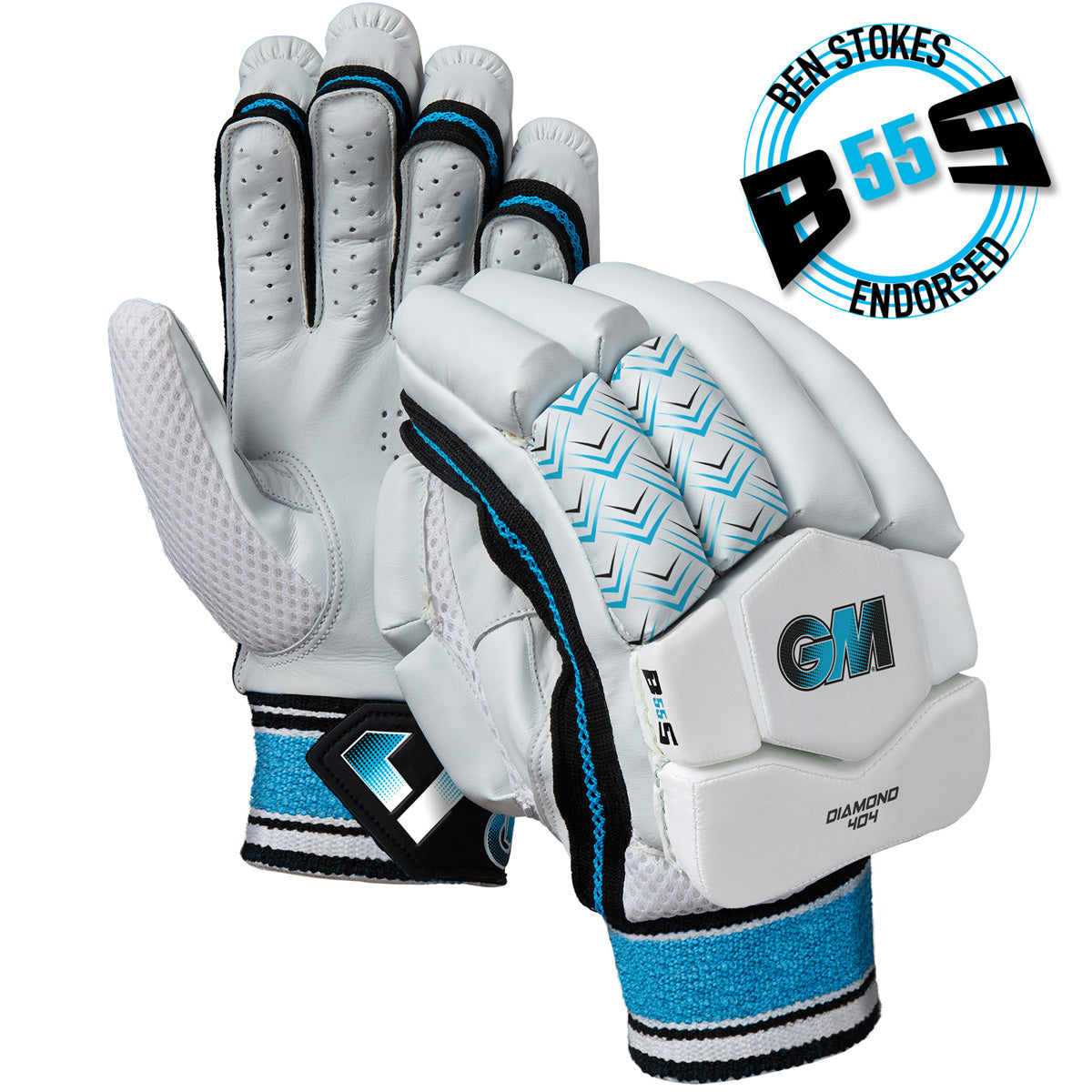 Gunn & Moore Diamond 404 Cricket Batting Gloves 2025 - Premium Leather Cricket Gloves for Men & Women - Perfect for Practice, Matches & Professional Play