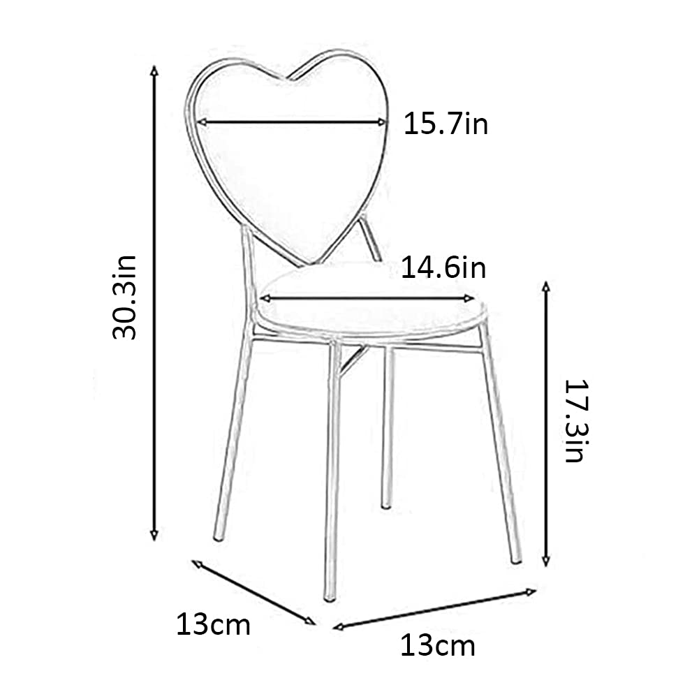 WAYUTO Velvet Accent Chair - Modern Makeup Vanity Chair with Golden Metal Legs, Upholstered Living Room & Dining Chair, Soft Reading Chair for Bedroom Decor (Gold Pink) - Perfect for Home Office, Boudoir & Lounge Areas