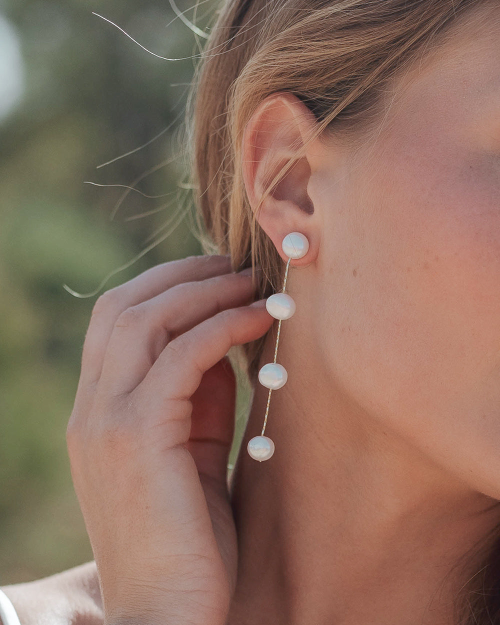 Krista Pearl Dangle Earrings for Women - Elegant Drop Pearl Jewelry for Party, Wedding & Special Occasions