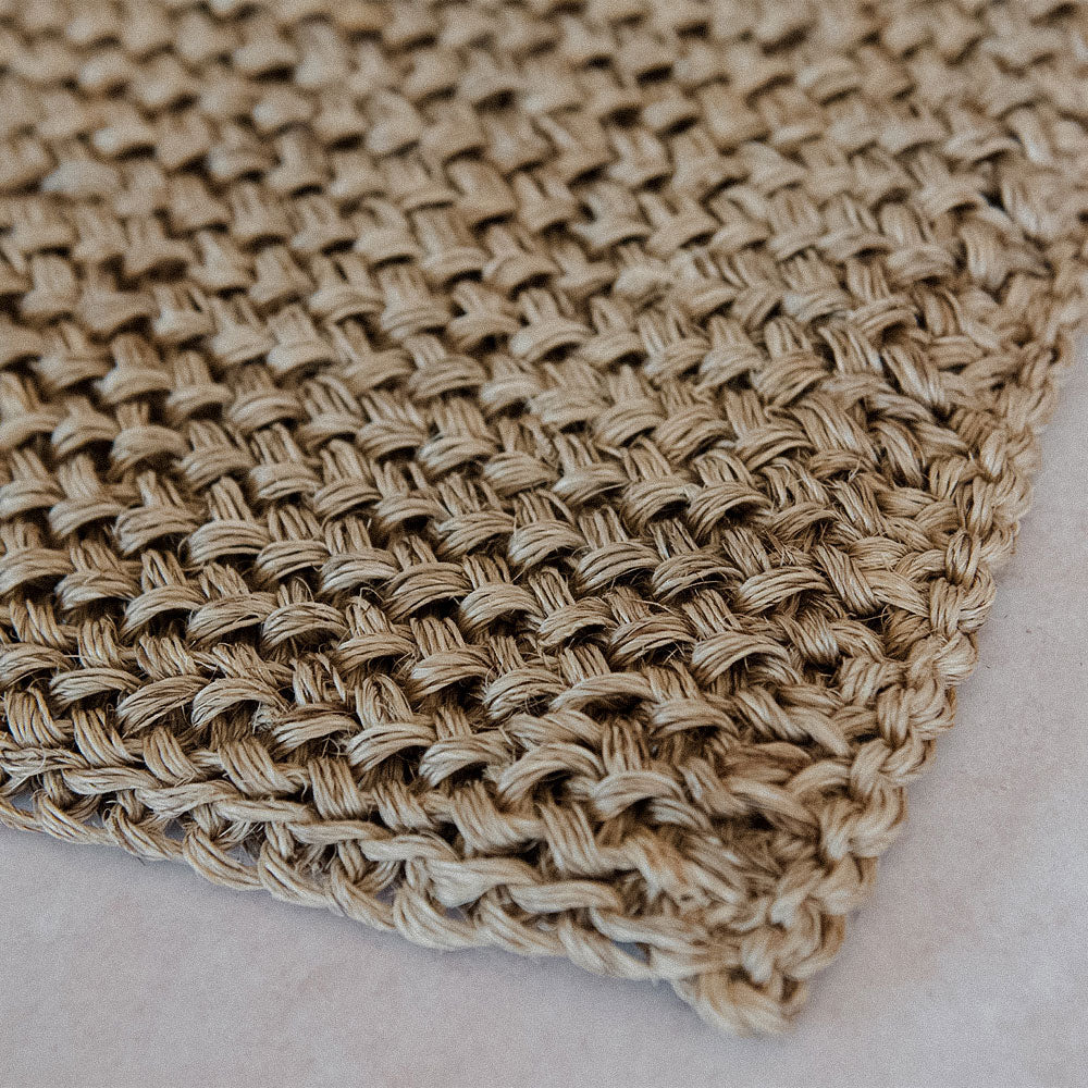 Handwoven Fique Mat - Eco-Friendly Natural Fiber Floor Mat for Home Decor, Yoga & Meditation - Perfect for Living Room, Bedroom, or Outdoor Use