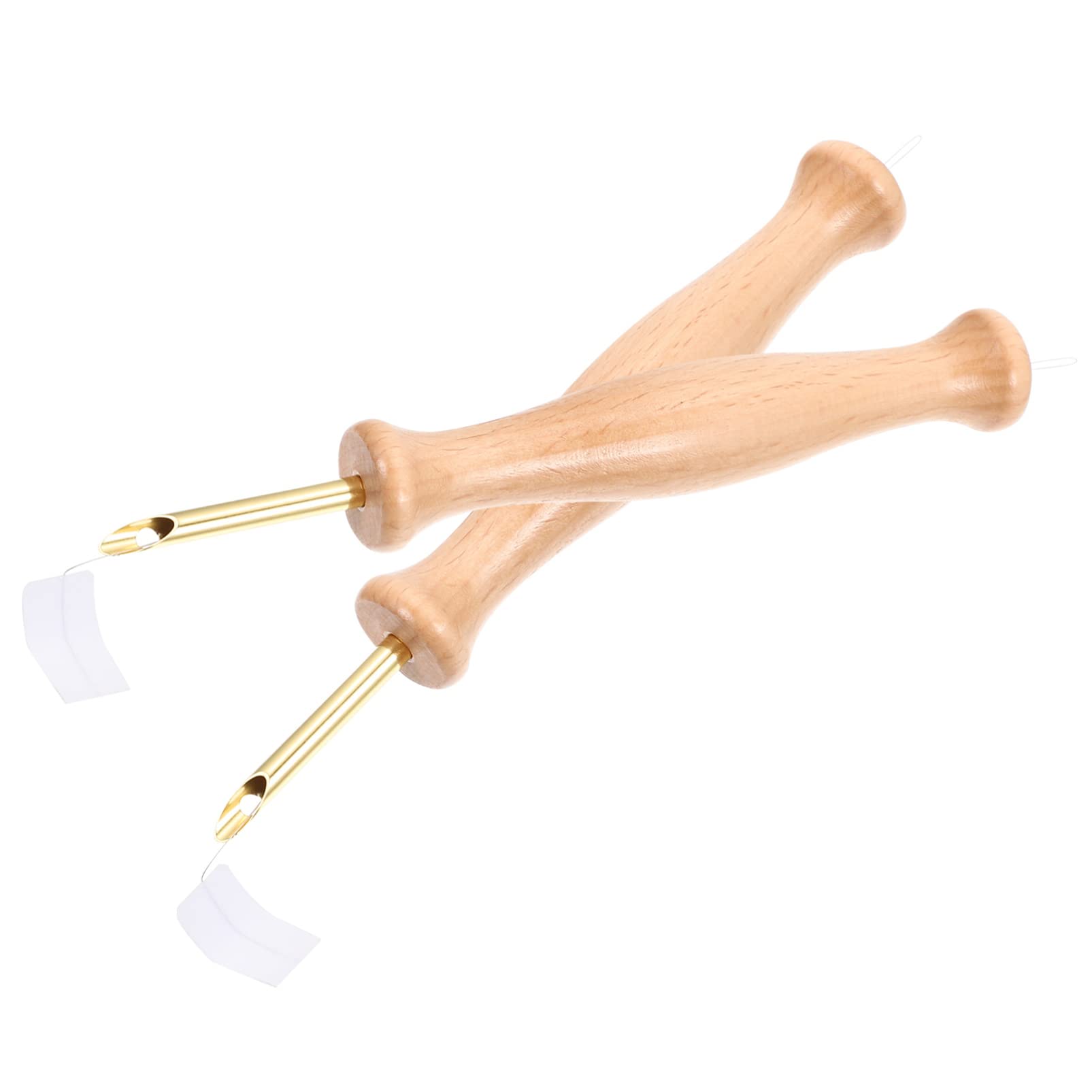 ULTNICE Wooden Handle Punch Needle Set - Embroidery Pens & Weaving Tools for Thread and Yarn - Perfect for DIY Craft, Home Decor, and Textile Art Projects
